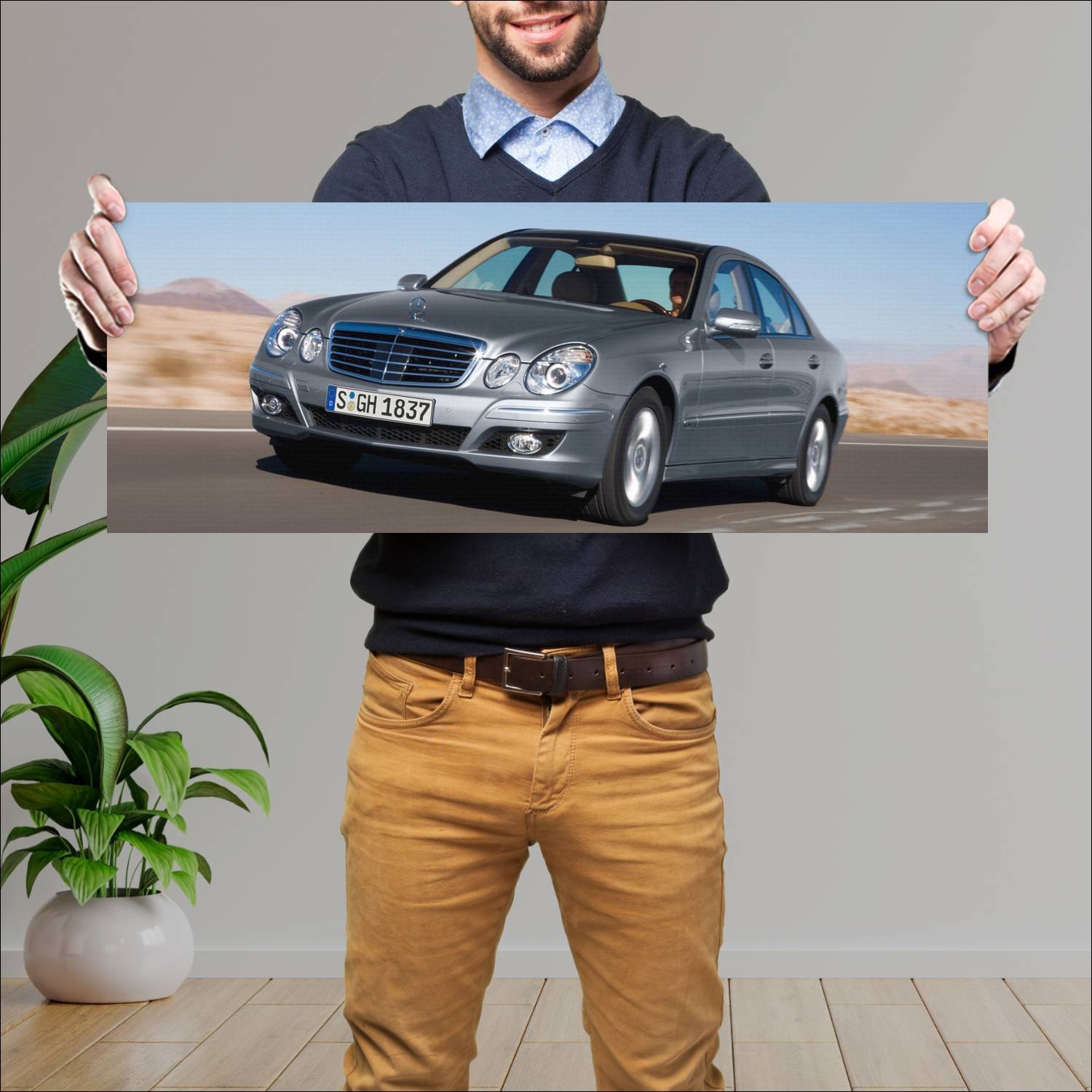 Cuadro grande 30x80cm 2006 mercedes benz e class n 448 Mercedes Benz