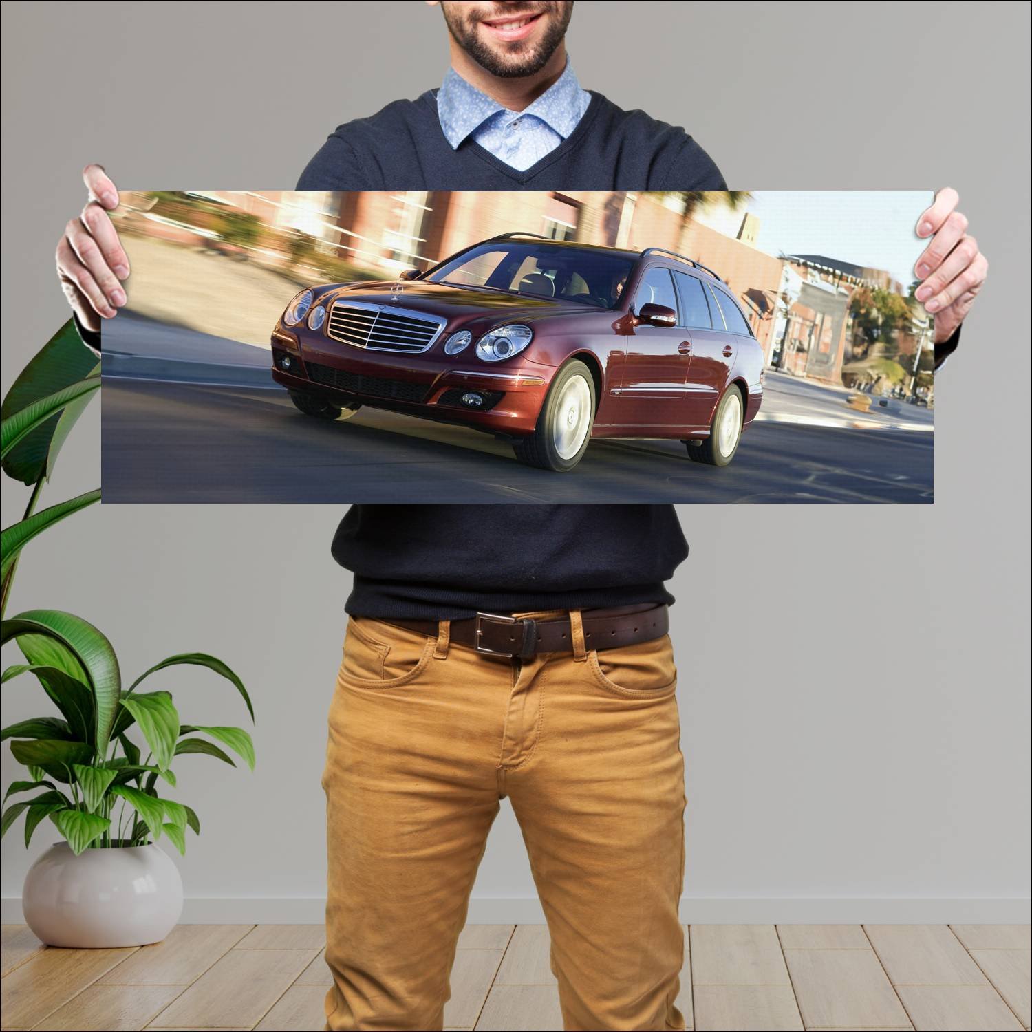 Cuadro grande 30x80cm 2006 mercedes benz e class w 452 Mercedes Benz