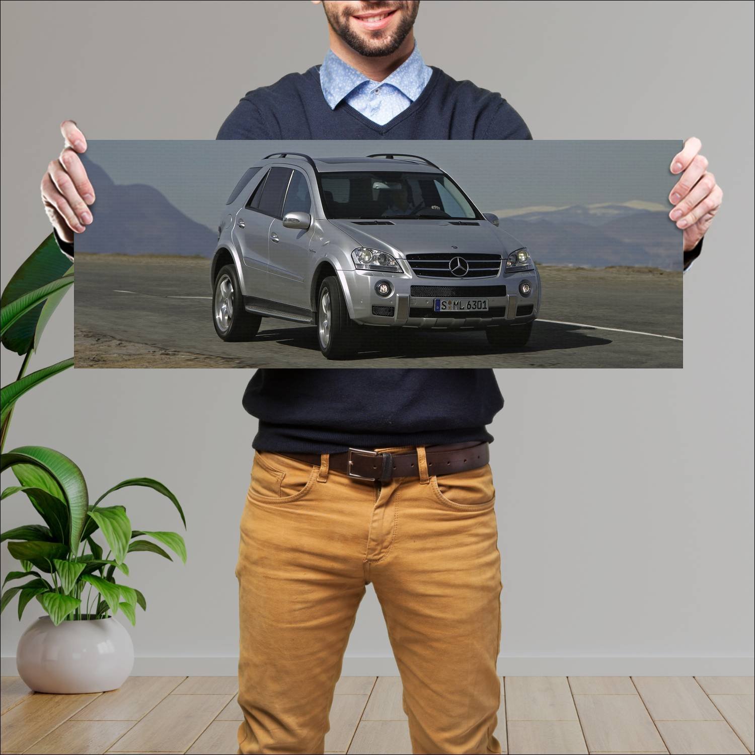 Cuadro grande 30x80cm 2006 mercedes benz ml 63 amg 464 Mercedes Benz
