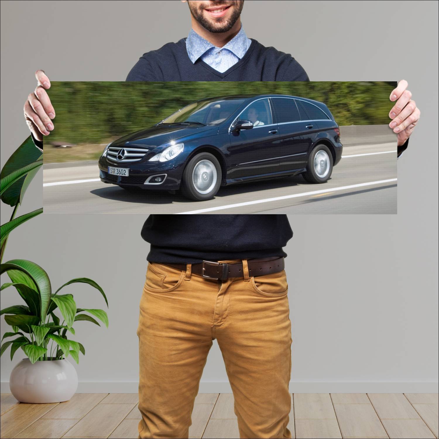 Cuadro grande 30x80cm 2006 mercedes benz r class 5 466 Mercedes Benz