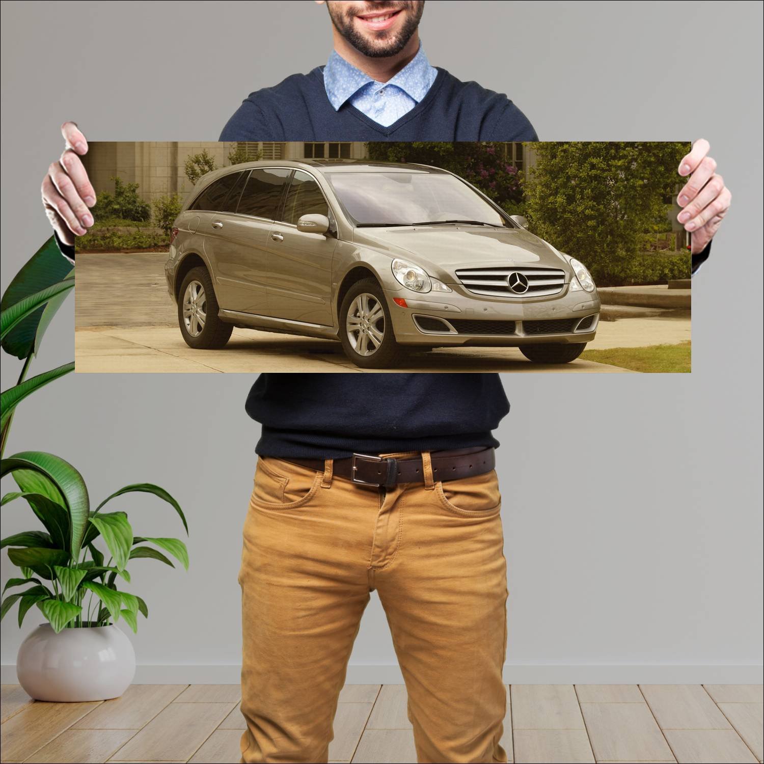 Cuadro grande 30x80cm 2006 mercedes benz r class l 474 Mercedes Benz