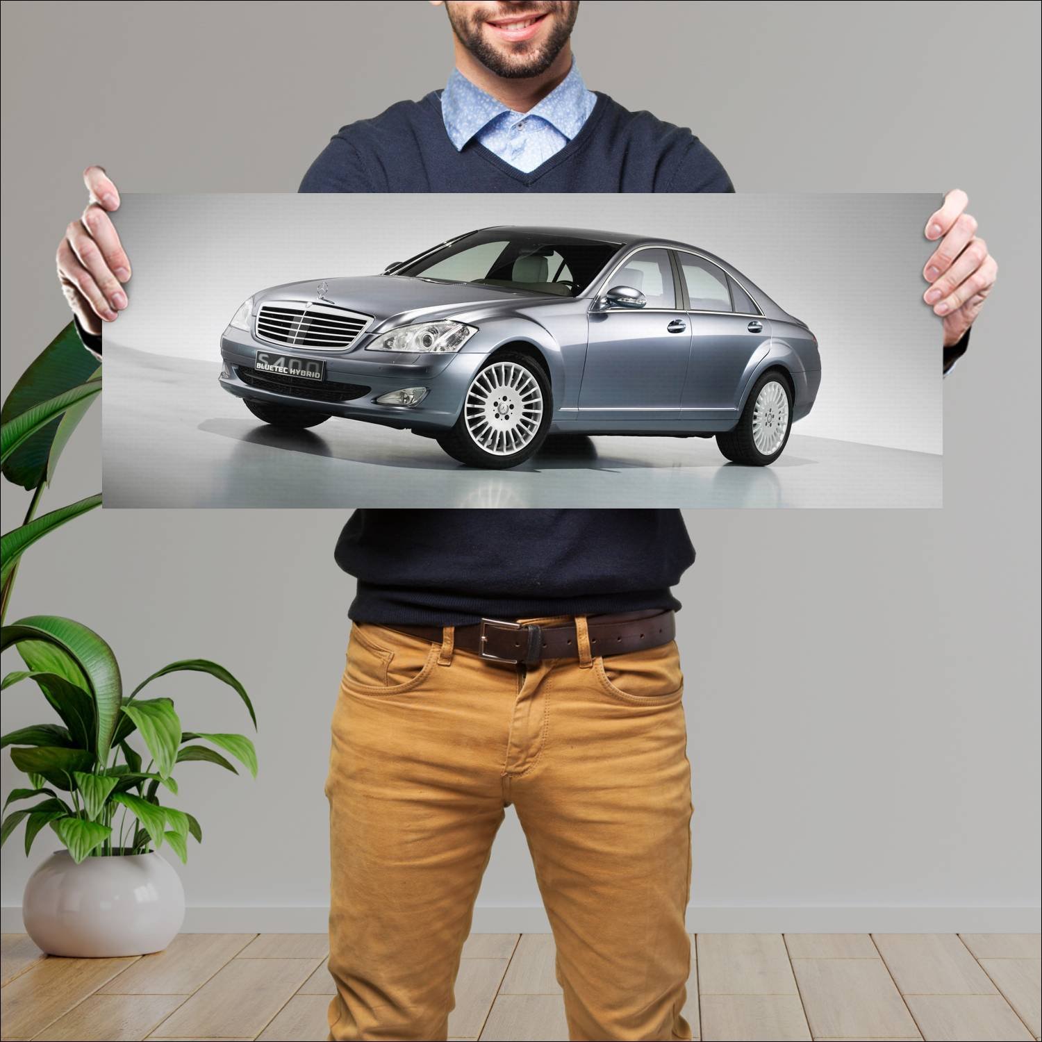 Cuadro grande 30x80cm 2006 mercedes benz s 400 blu 475 Mercedes Benz