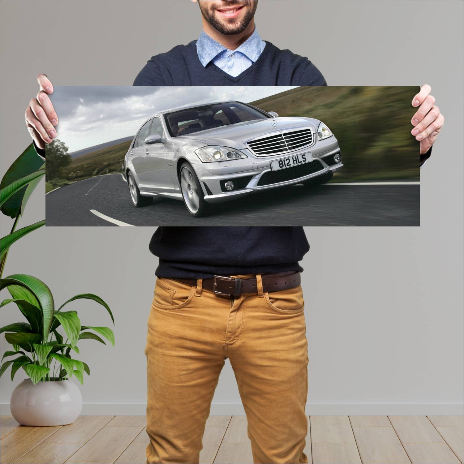 Cuadro grande 30x80cm 2006 mercedes benz s 63 amg 477 Mercedes Benz