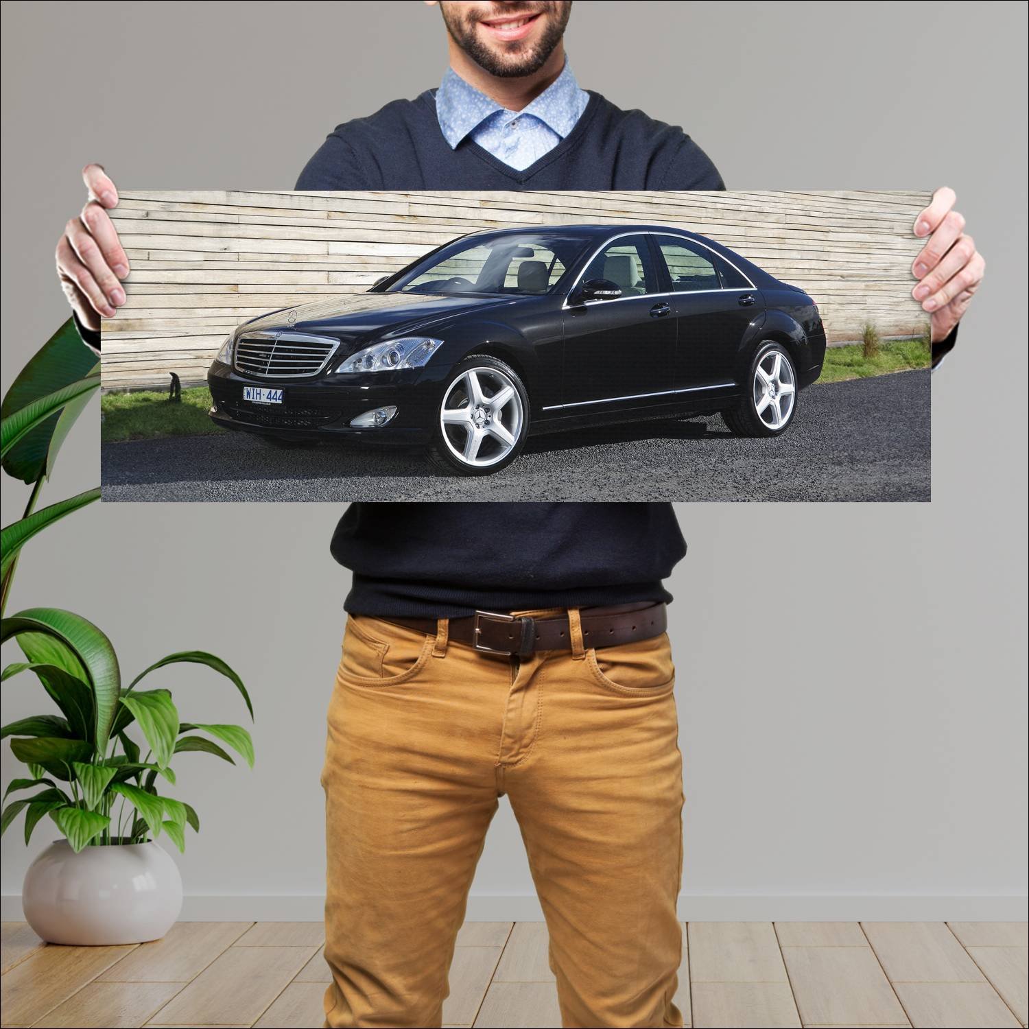 Cuadro grande 30x80cm 2006 mercedes benz s class a 480 Mercedes Benz