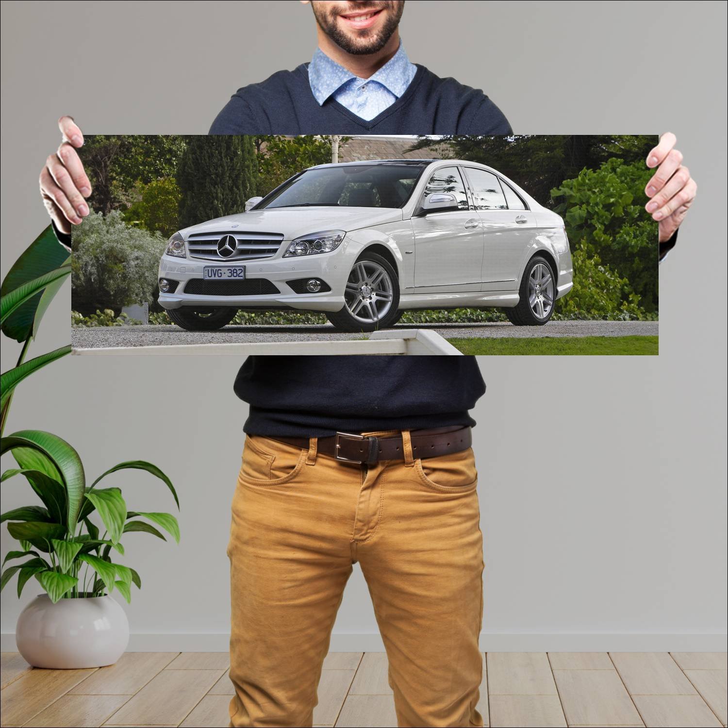 Cuadro grande 30x80cm 2007 mercedes benz c class a 522 Mercedes Benz