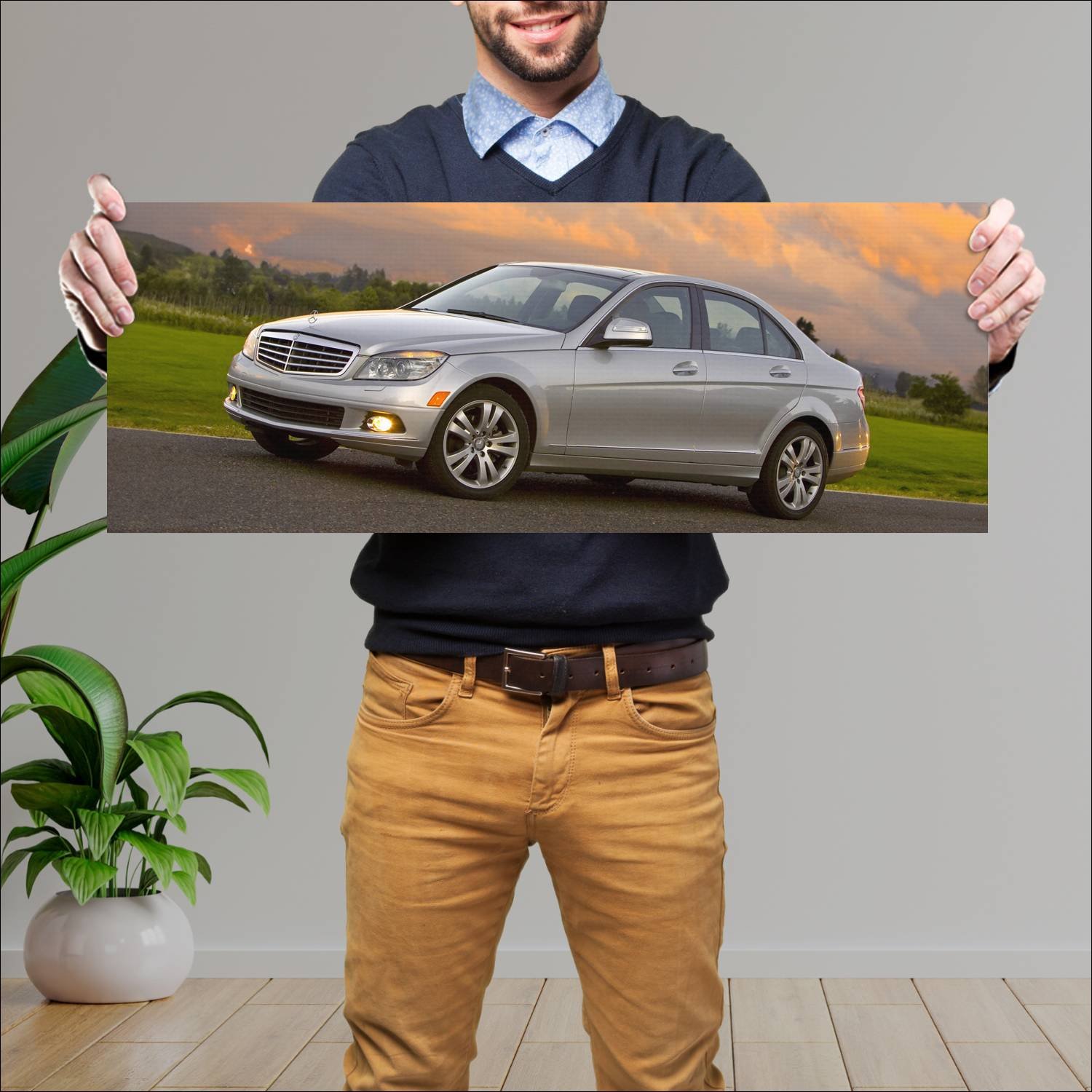 Cuadro grande 30x80cm 2007 mercedes benz c class u 534 Mercedes Benz