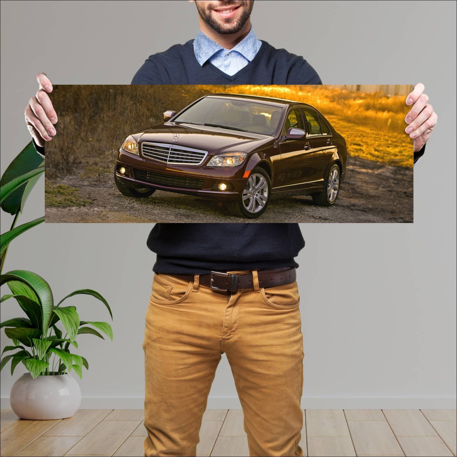 Cuadro grande 30x80cm 2007 mercedes benz c class u 535 Mercedes Benz