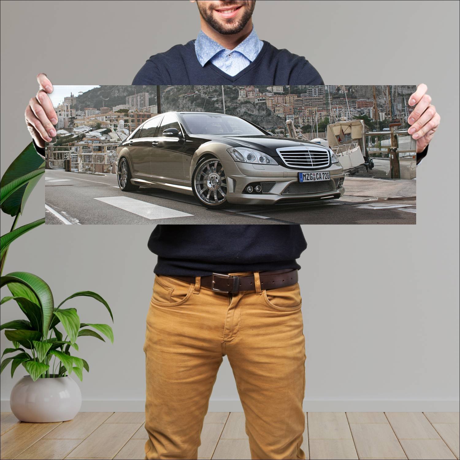 Cuadro grande 30x80cm 2008 carlsson aigner ck 65 r 557 Mercedes Benz