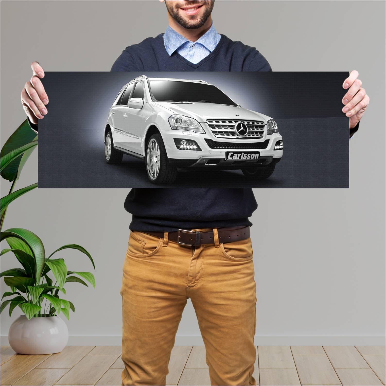 Cuadro grande 30x80cm 2008 carlsson cm 50 auto 561 Mercedes Benz
