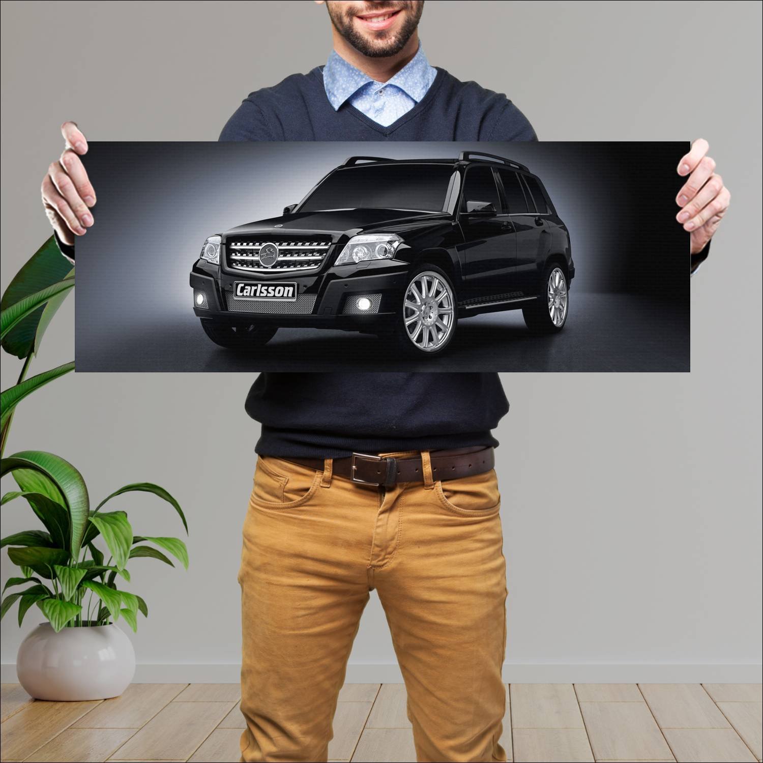 Cuadro grande 30x80cm 2008 carlsson glk auto 562 Mercedes Benz