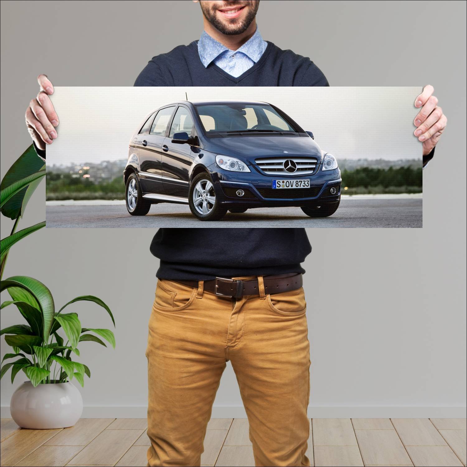 Cuadro grande 30x80cm 2008 mercedes benz b class n 573 Mercedes Benz