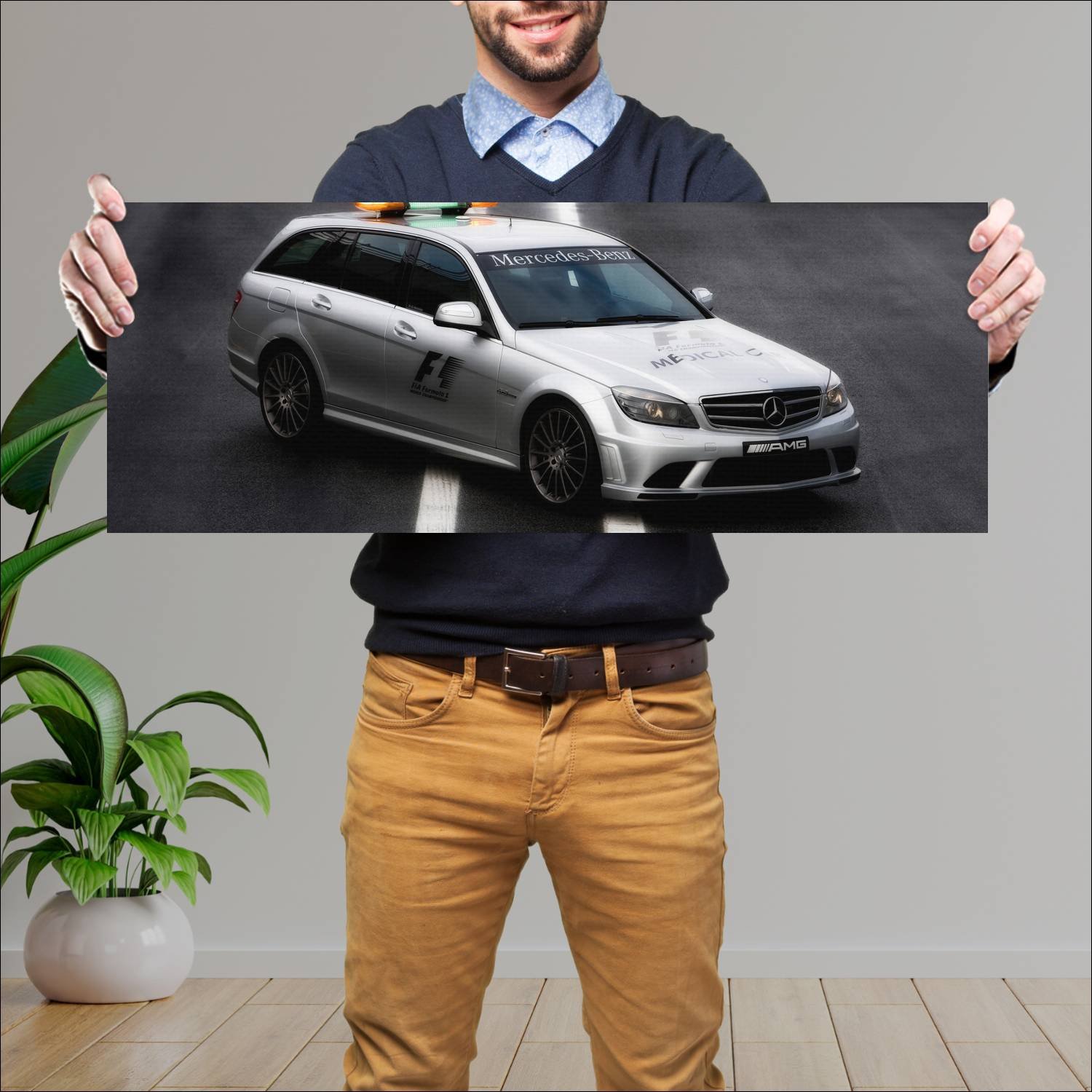 Cuadro grande 30x80cm 2008 mercedes benz c 63 amg 578 Mercedes Benz
