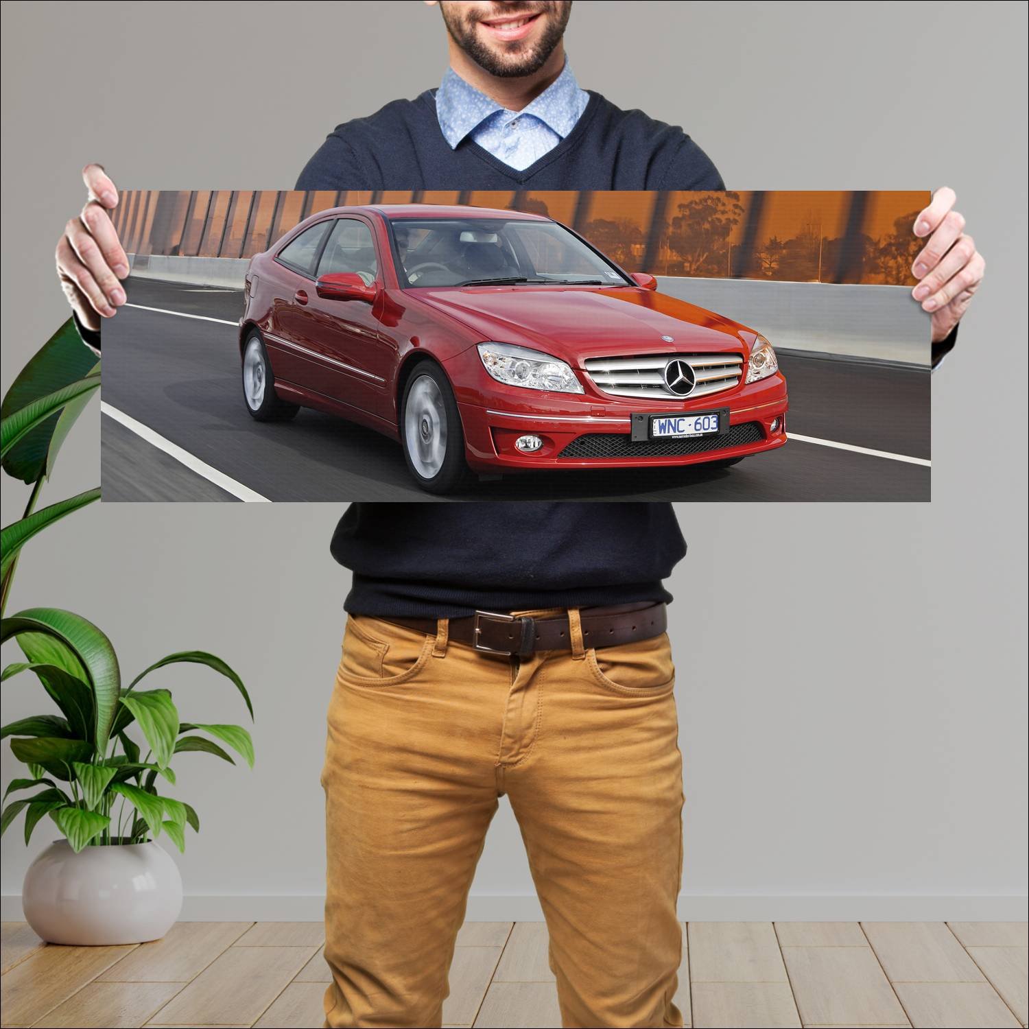 Cuadro grande 30x80cm 2008 mercedes benz clc class 585 Mercedes Benz