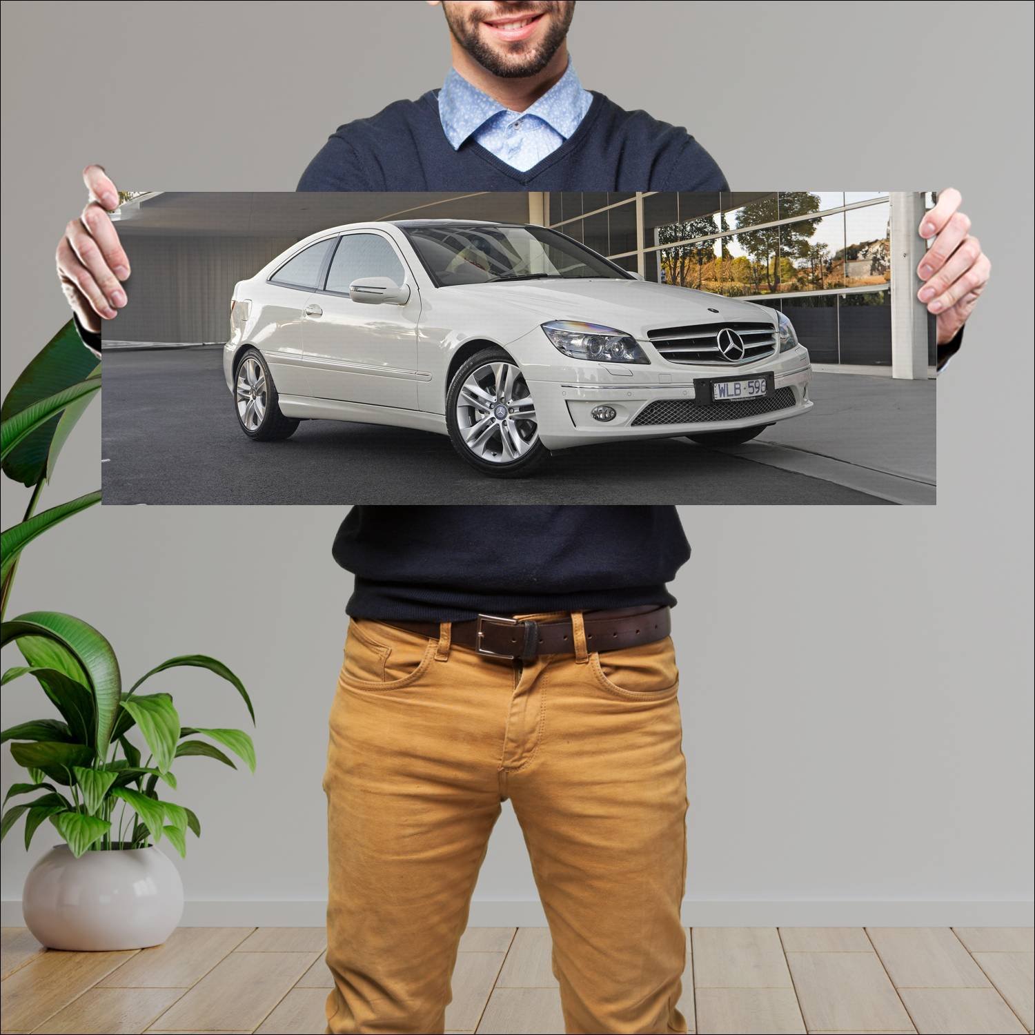 Cuadro grande 30x80cm 2008 mercedes benz clc class 586 Mercedes Benz