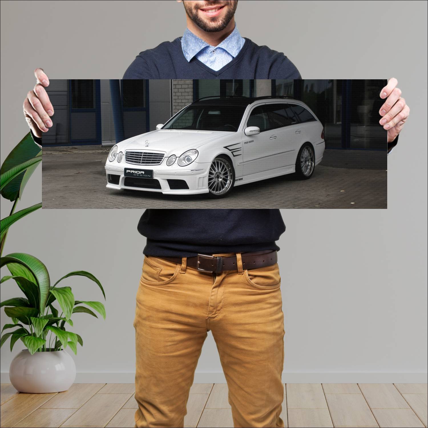 Cuadro grande 30x80cm 2008 mercedes benz e class e 594 Mercedes Benz