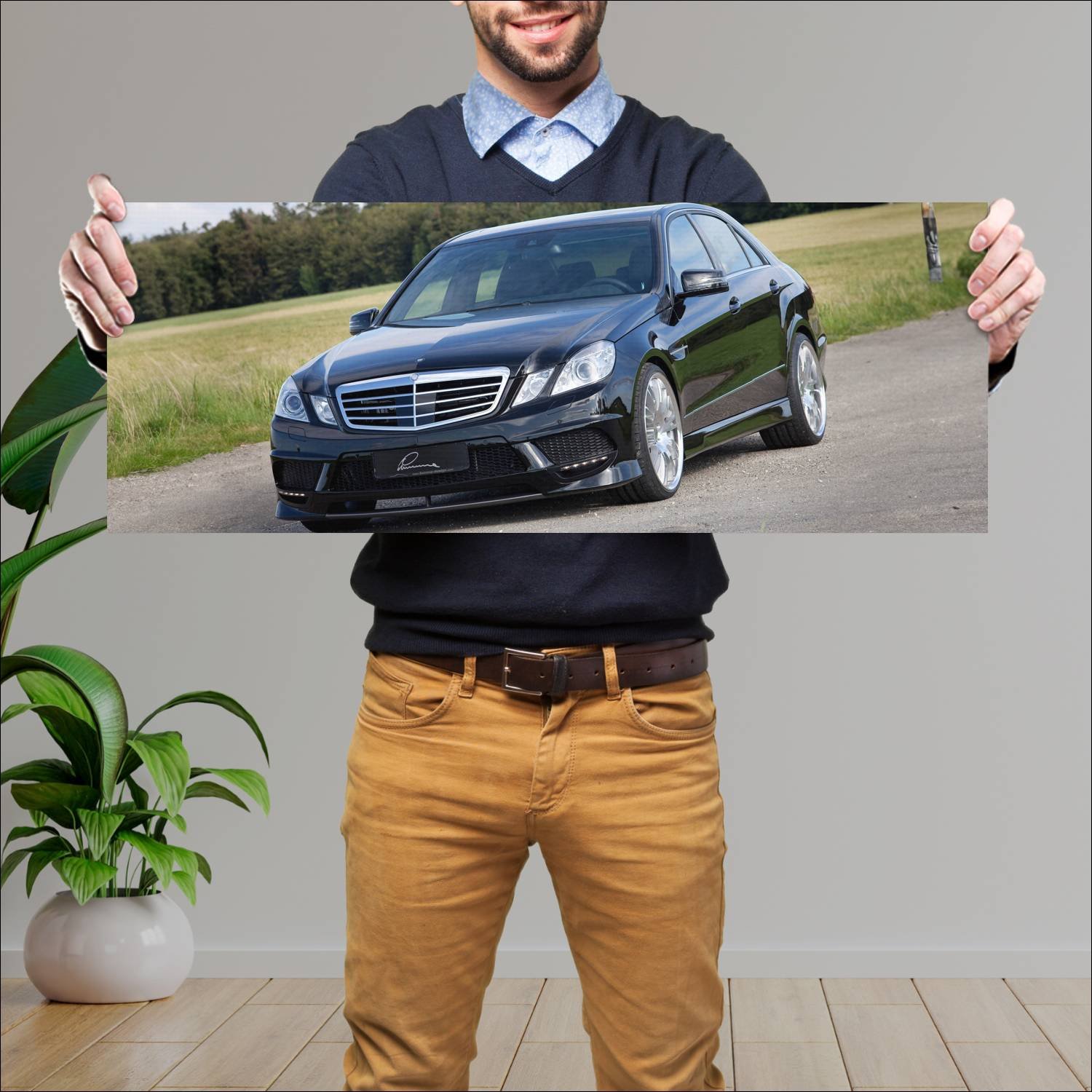 Cuadro grande 30x80cm 2009 lumma e 50 clr auto 652 Mercedes Benz