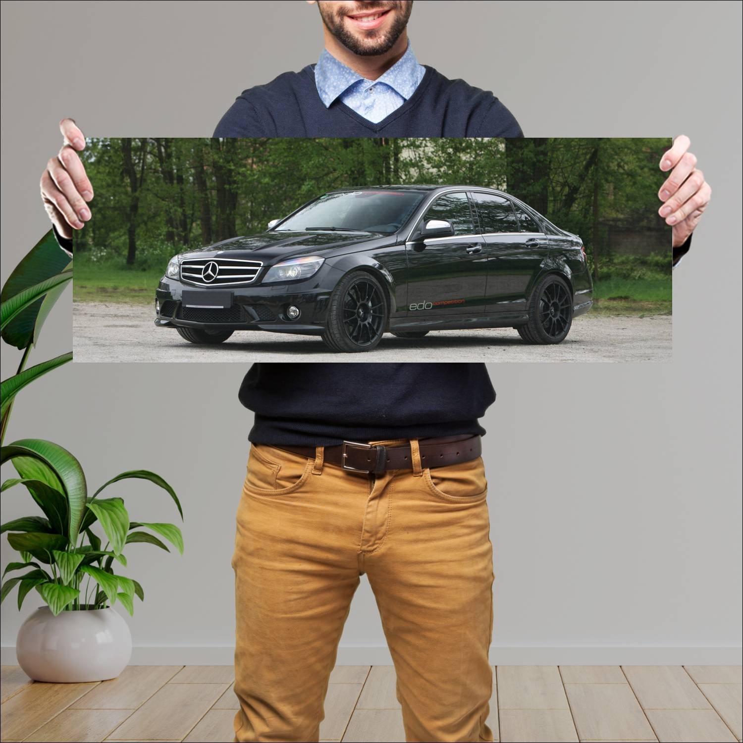 Cuadro grande 30x80cm 2009 mercedes benz c 63 amg 654 Mercedes Benz