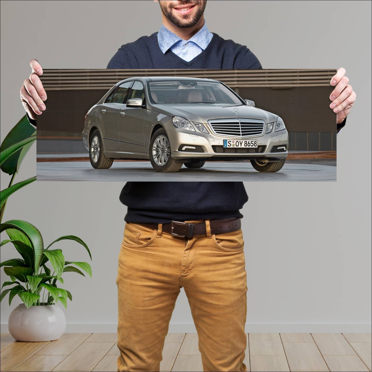 Cuadro grande 30x80cm 2009 mercedes benz e class 5 667 Mercedes Benz