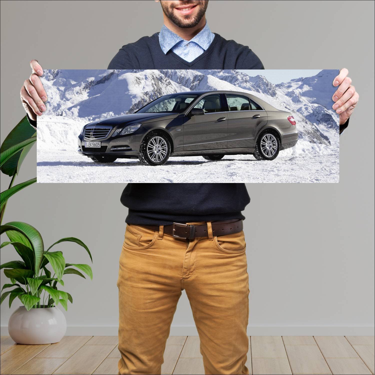 Cuadro grande 30x80cm 2009 mercedes benz e class 5 668 Mercedes Benz