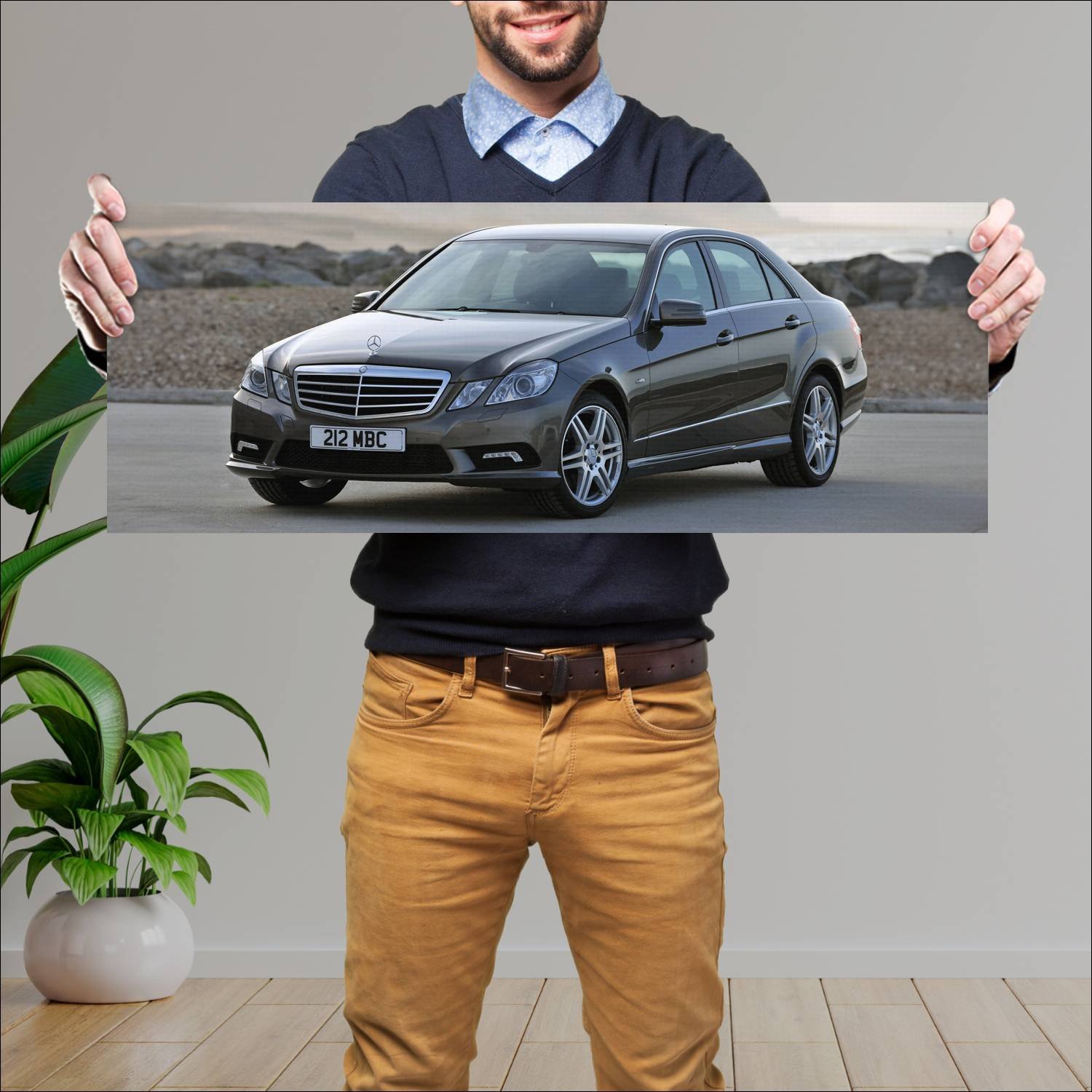 Cuadro grande 30x80cm 2009 mercedes benz e class a 670 Mercedes Benz