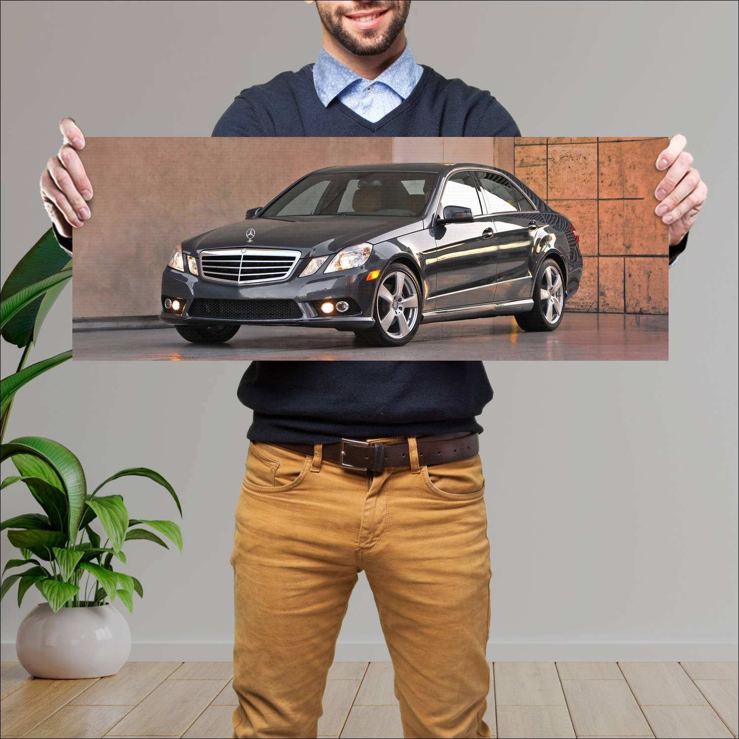 Cuadro grande 30x80cm 2009 mercedes benz e class a 672 Mercedes Benz