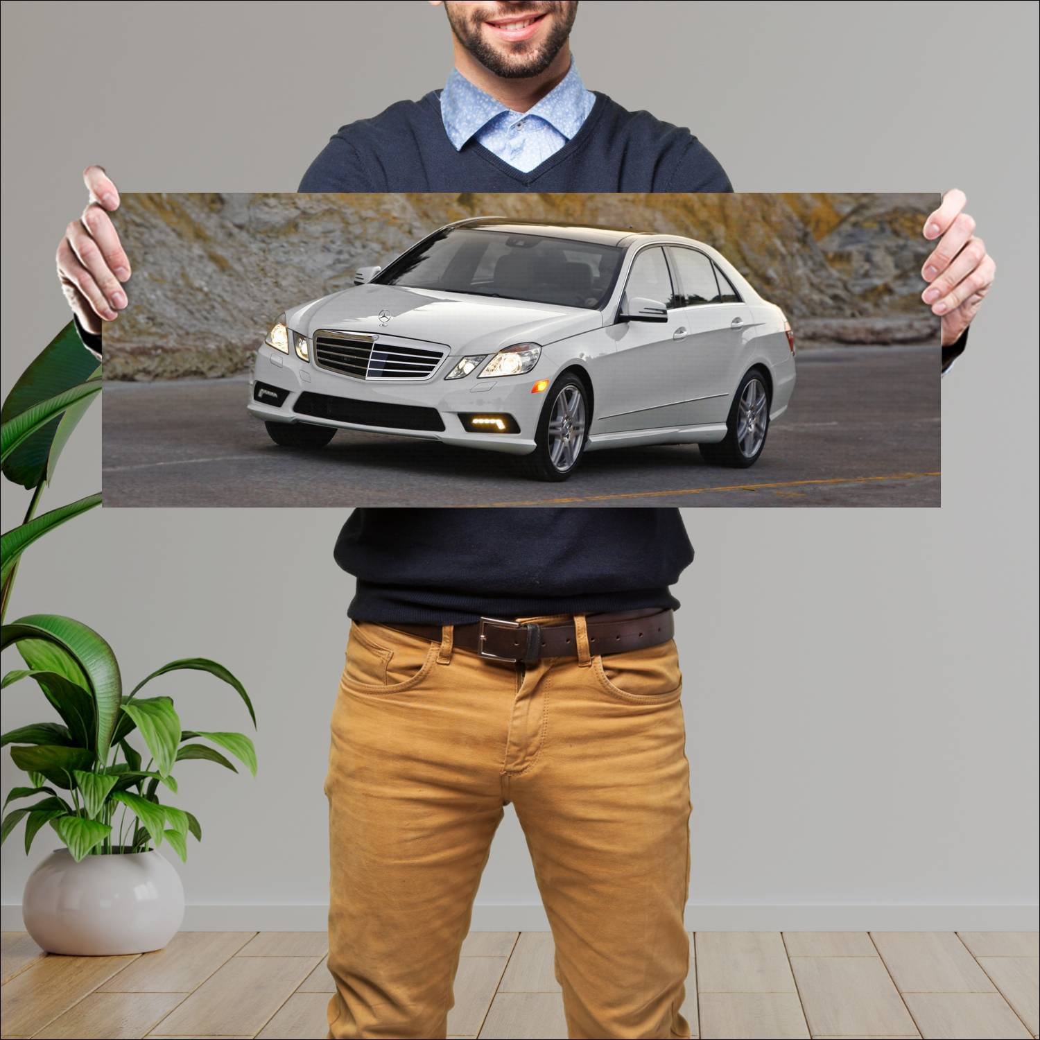 Cuadro grande 30x80cm 2009 mercedes benz e class a 673 Mercedes Benz