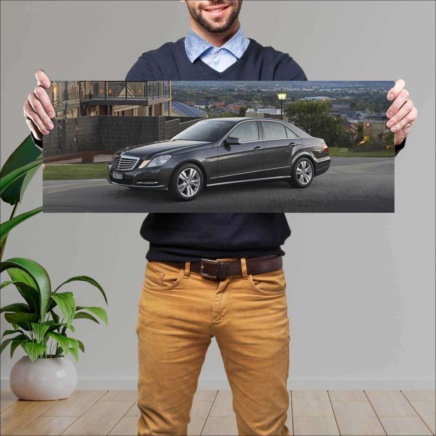Cuadro grande 30x80cm 2009 mercedes benz e class a 674 Mercedes Benz