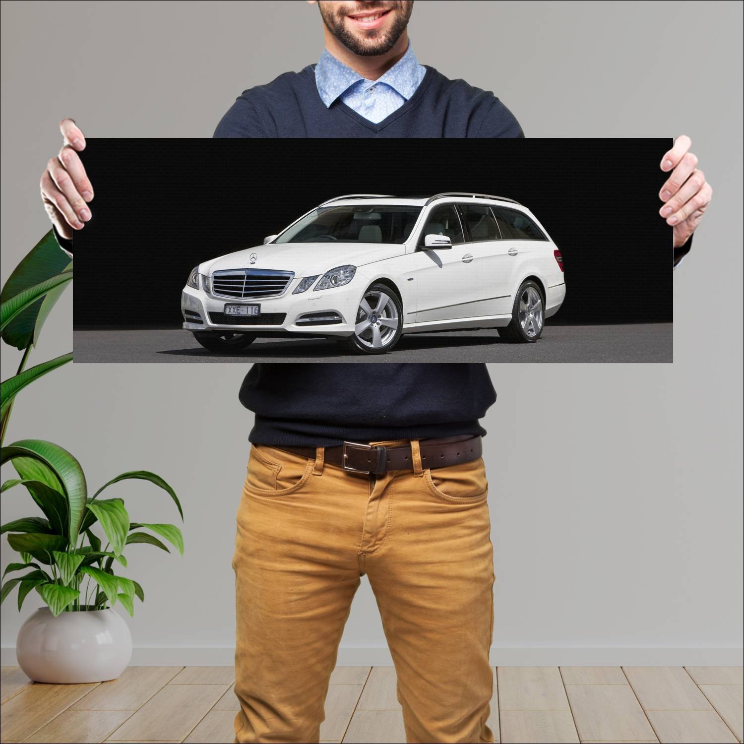 Cuadro grande 30x80cm 2009 mercedes benz e class e 696 Mercedes Benz