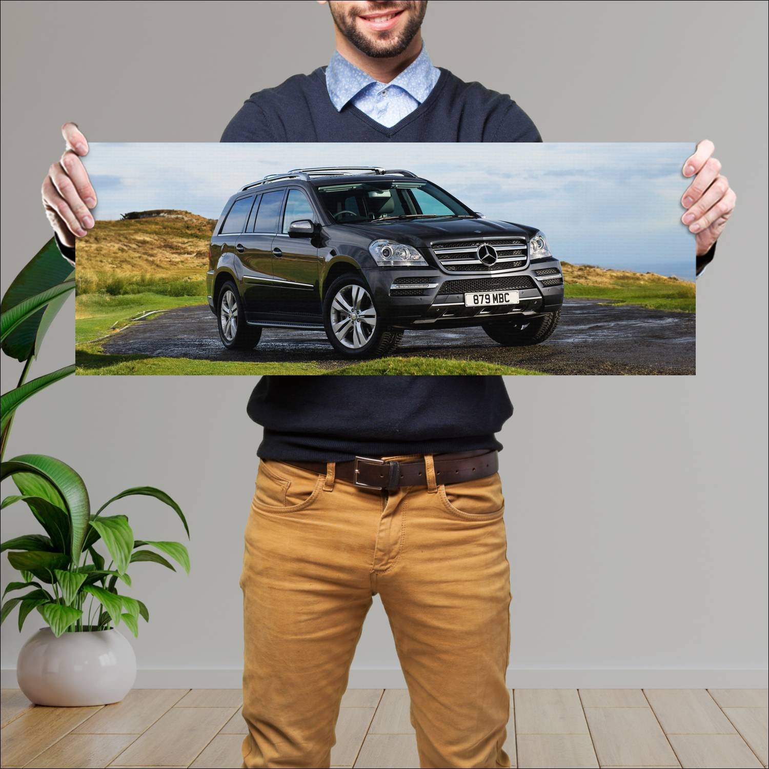 Cuadro grande 30x80cm 2009 mercedes benz gl class 708 Mercedes Benz