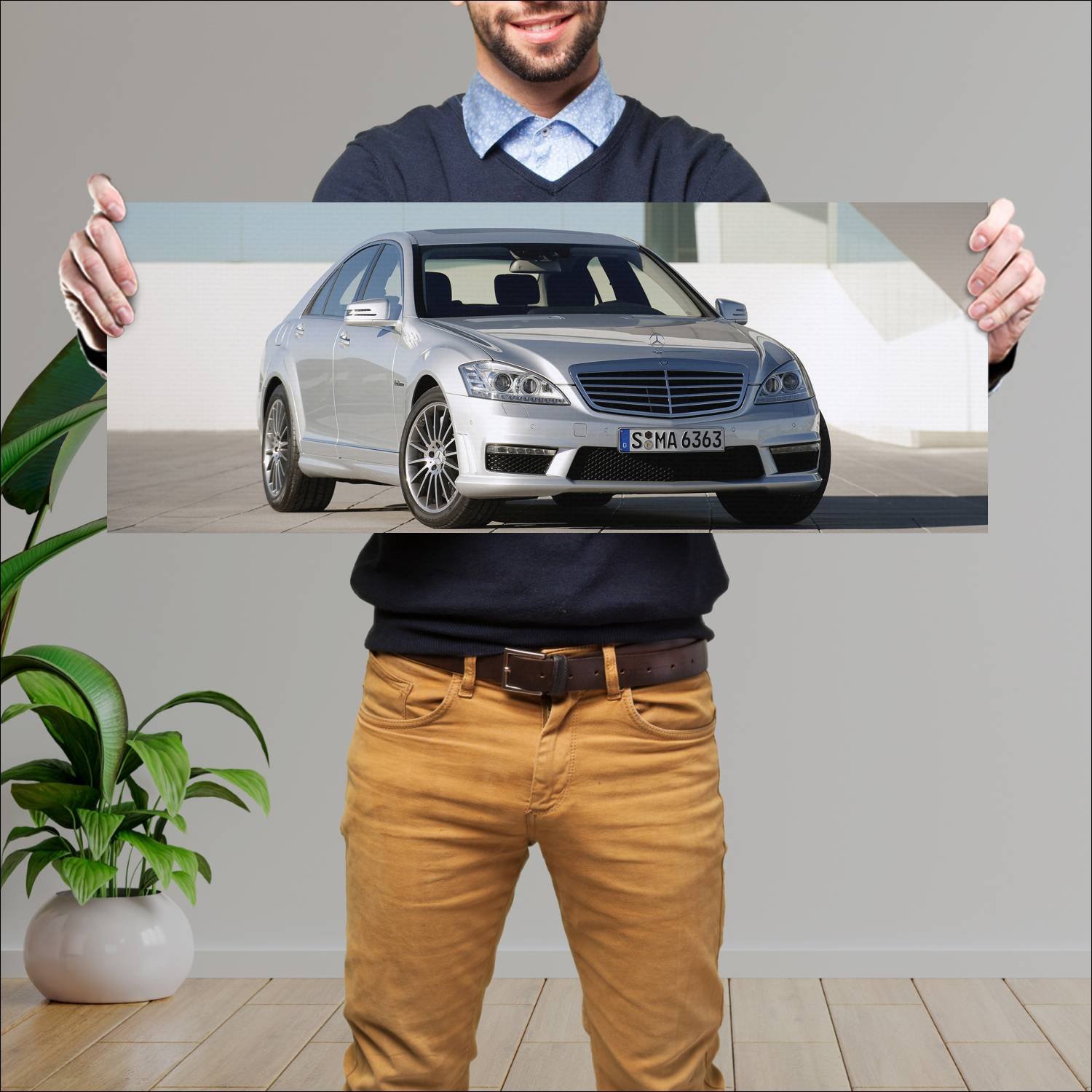 Cuadro grande 30x80cm 2009 mercedes benz s 63 amg 718 Mercedes Benz