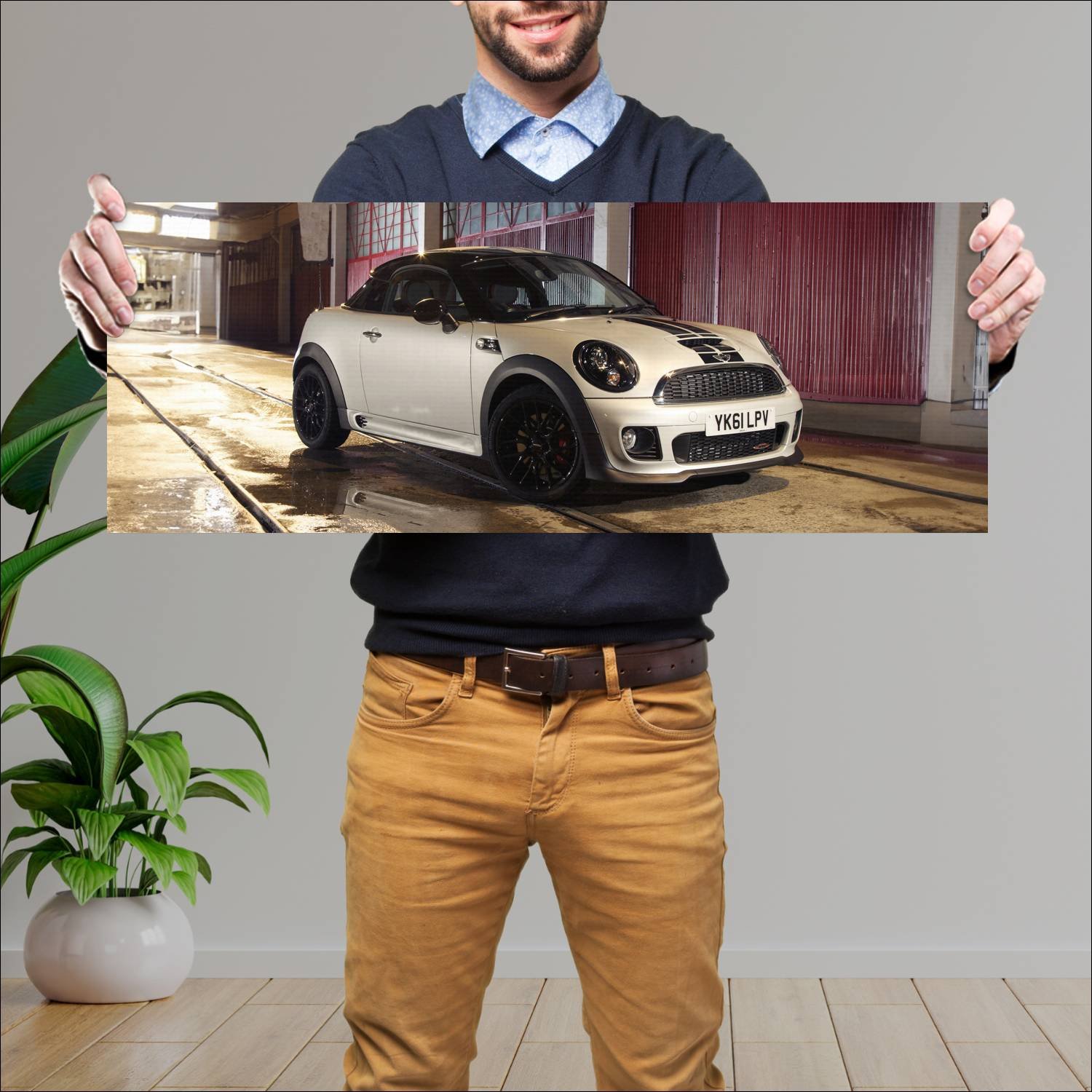 Cuadro grande 30x80cm 2011 mini john cooper works 121 Mini