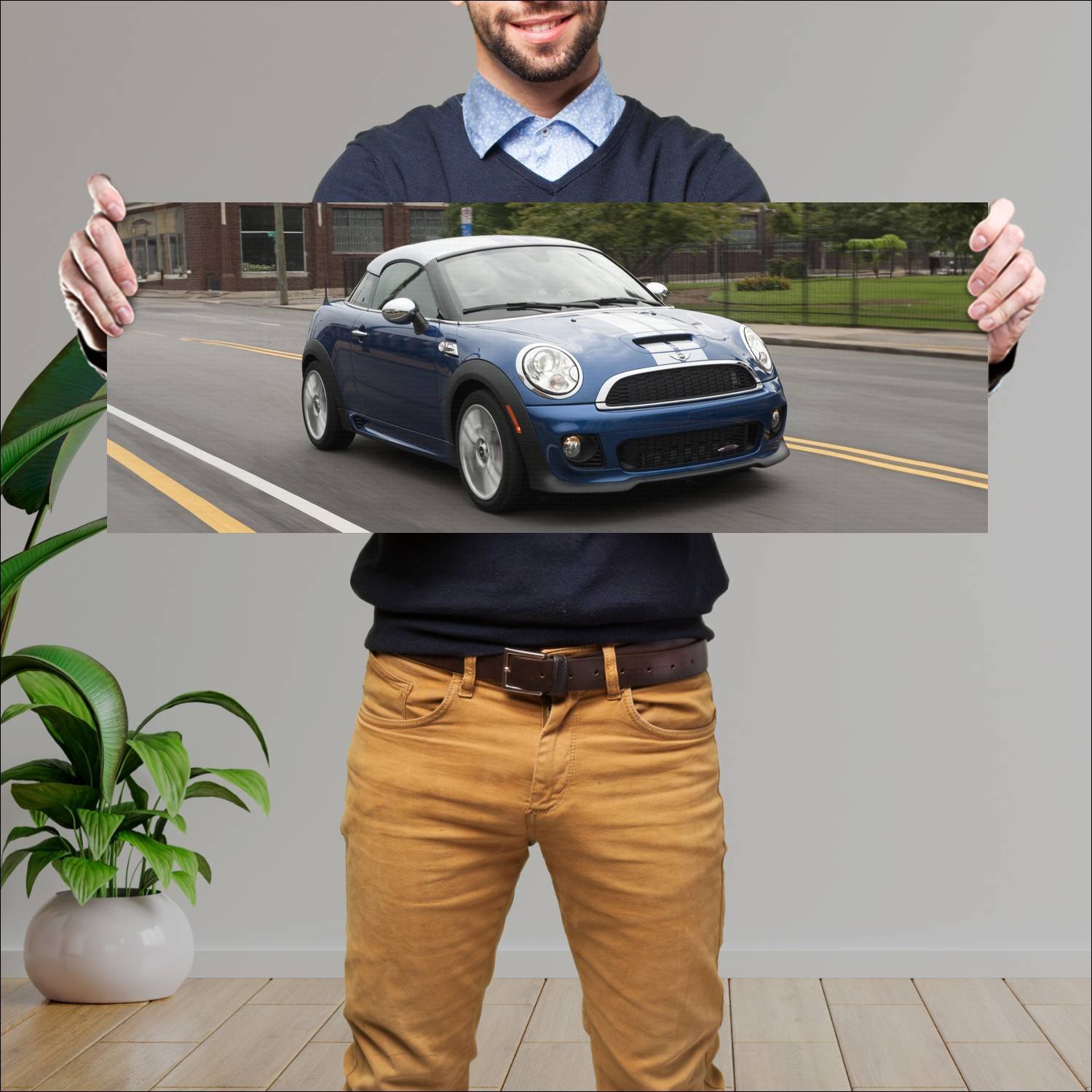 Cuadro grande 30x80cm 2011 mini john cooper works 123 Mini