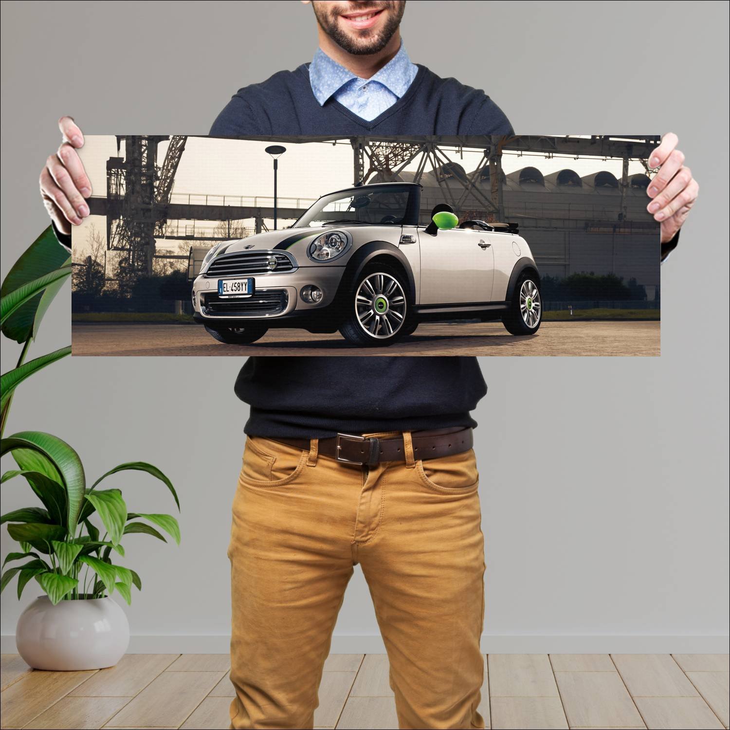 Cuadro grande 30x80cm 2012 mini cooper cabrio ray 127 Mini