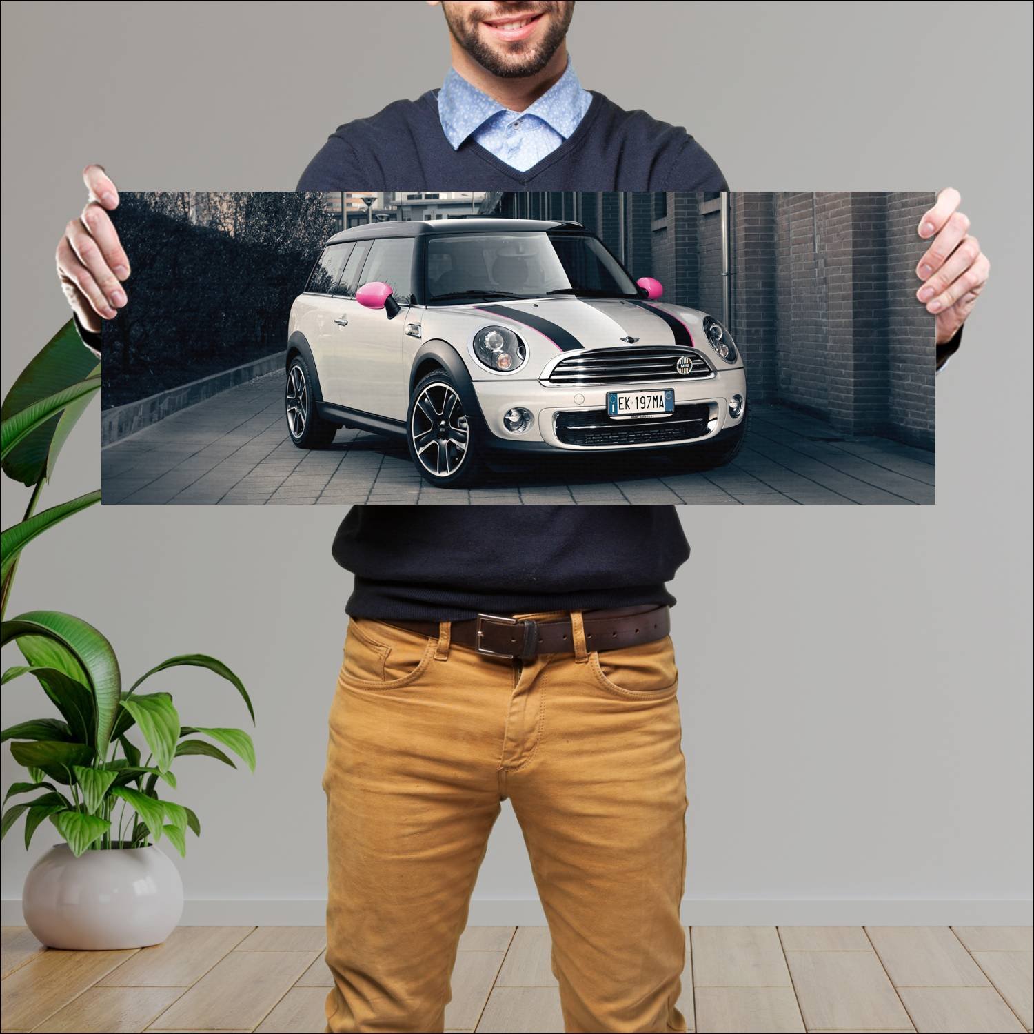 Cuadro grande 30x80cm 2012 mini cooper clubman ray 128 Mini