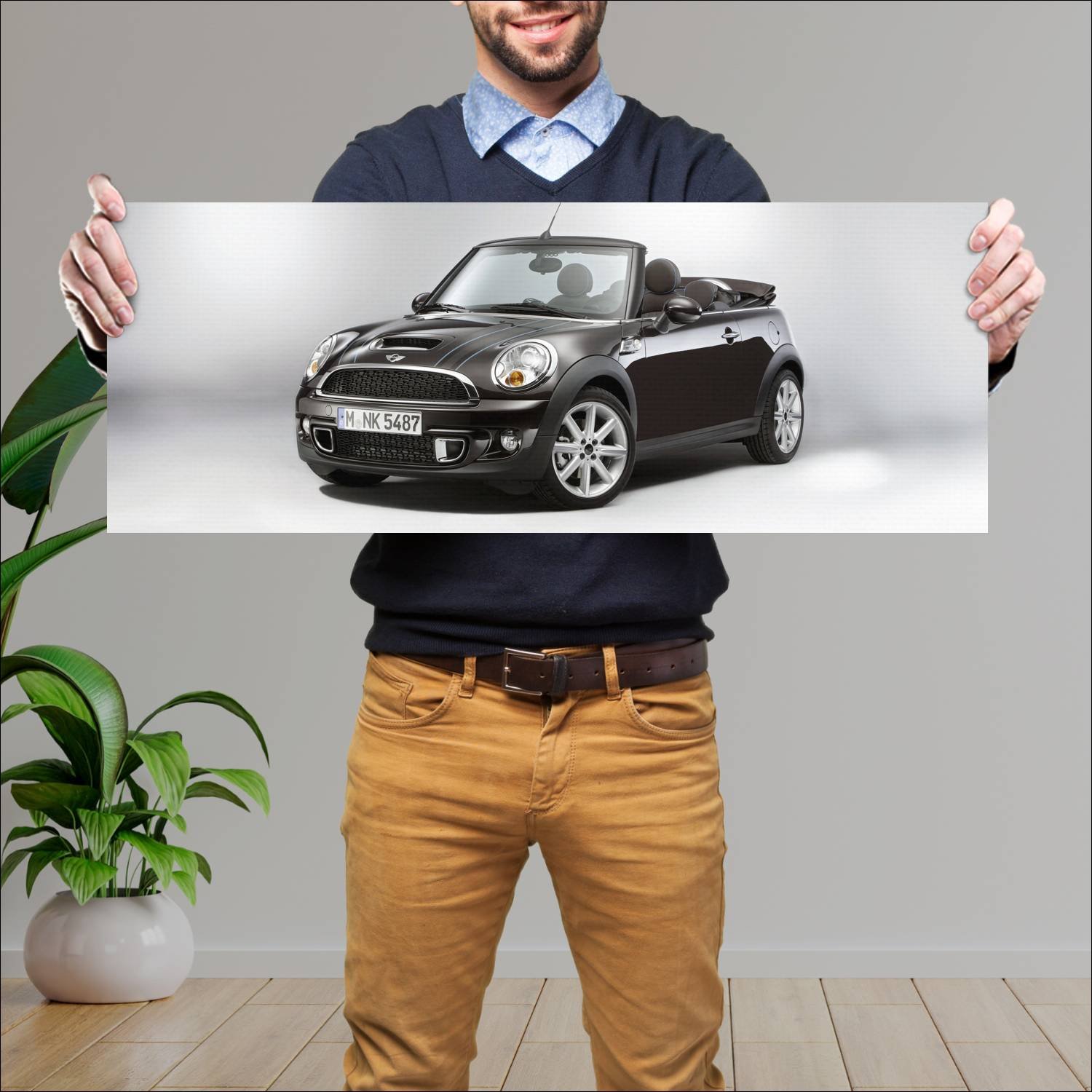 Cuadro grande 30x80cm 2012 mini cooper s cabrio hi 134 Mini