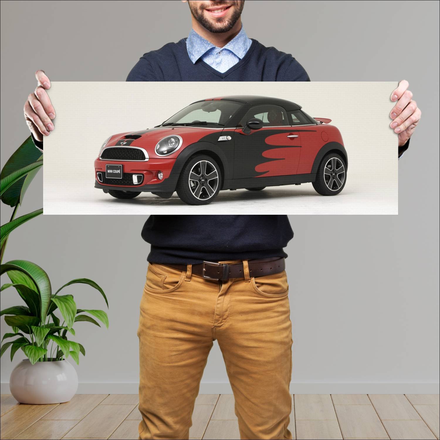 Cuadro grande 30x80cm 2012 mini cooper s coupe hot 137 Mini