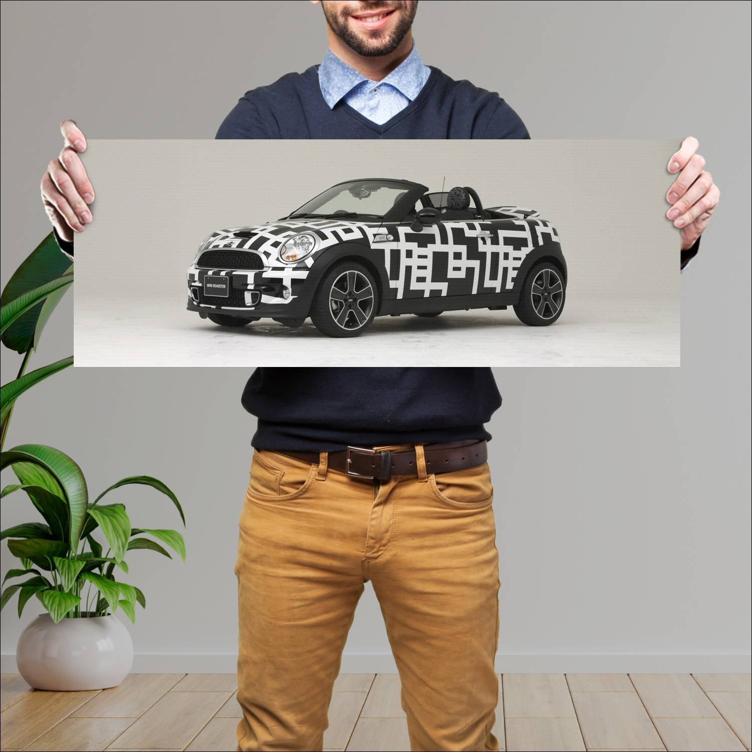 Cuadro grande 30x80cm 2012 mini cooper s roadster 143 Mini