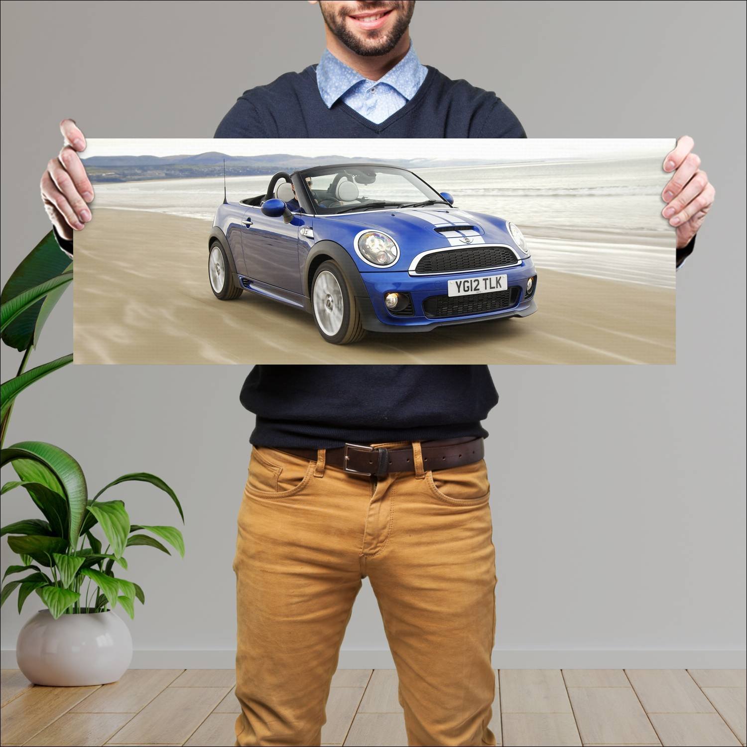 Cuadro grande 30x80cm 2012 mini cooper s roadster 144 Mini