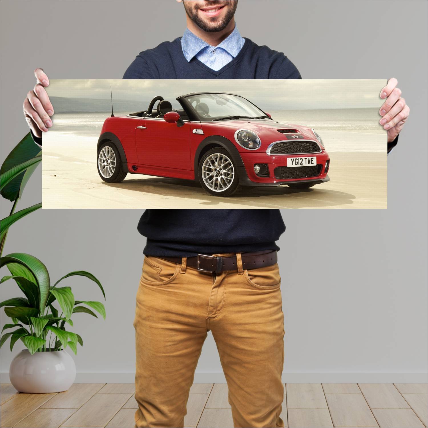 Cuadro grande 30x80cm 2012 mini cooper s roadster 145 Mini