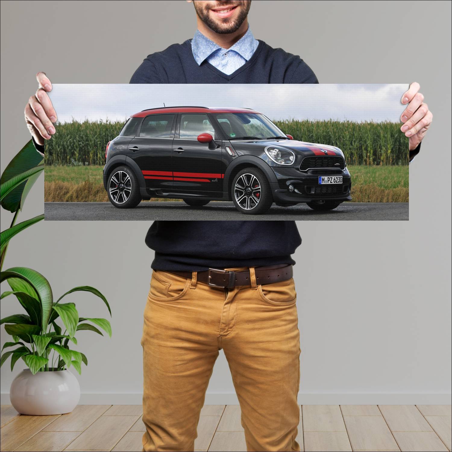 Cuadro grande 30x80cm 2012 mini john cooper works 147 Mini