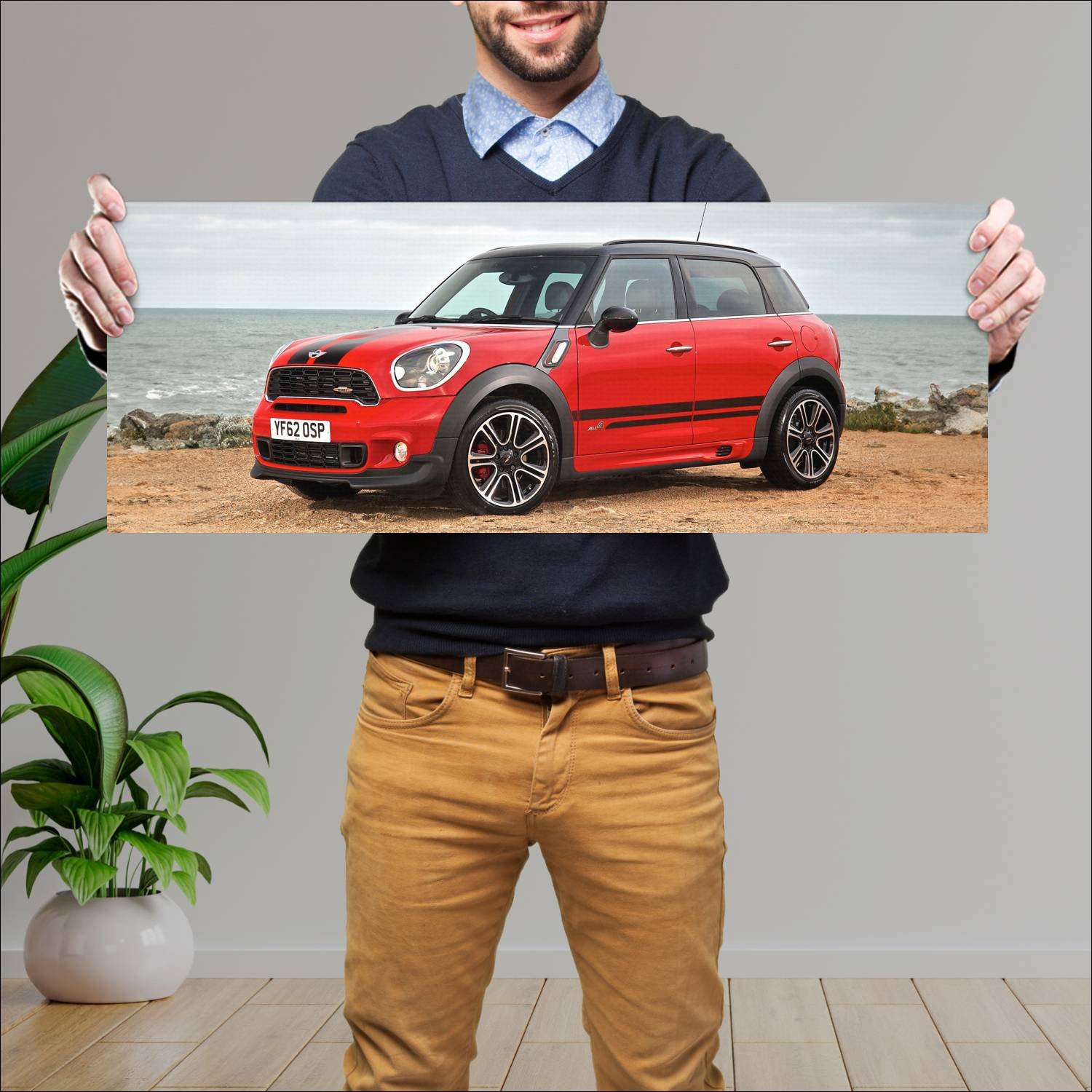 Cuadro grande 30x80cm 2012 mini john cooper works 148 Mini