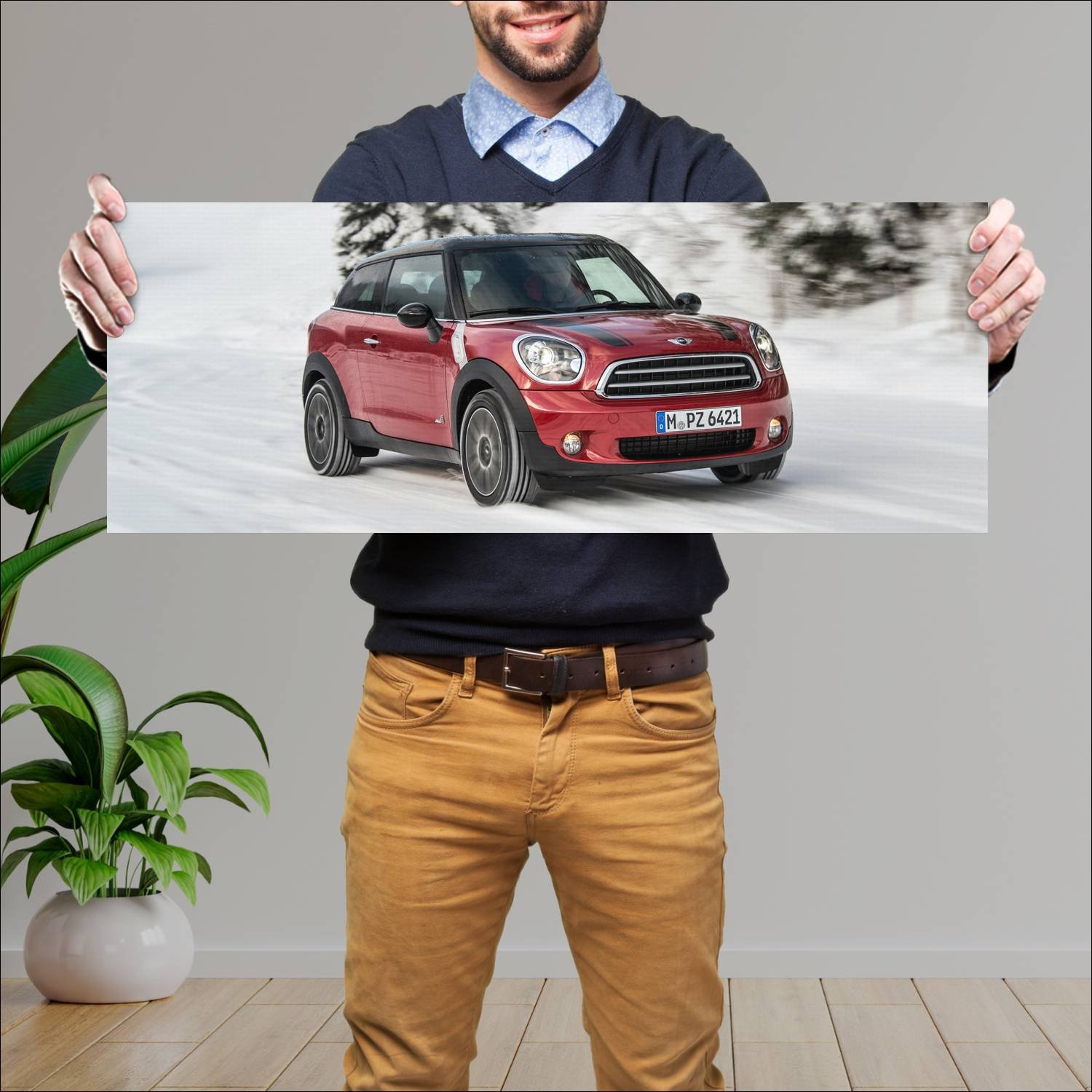 Cuadro grande 30x80cm 2013 mini cooper paceman 373 163 Mini