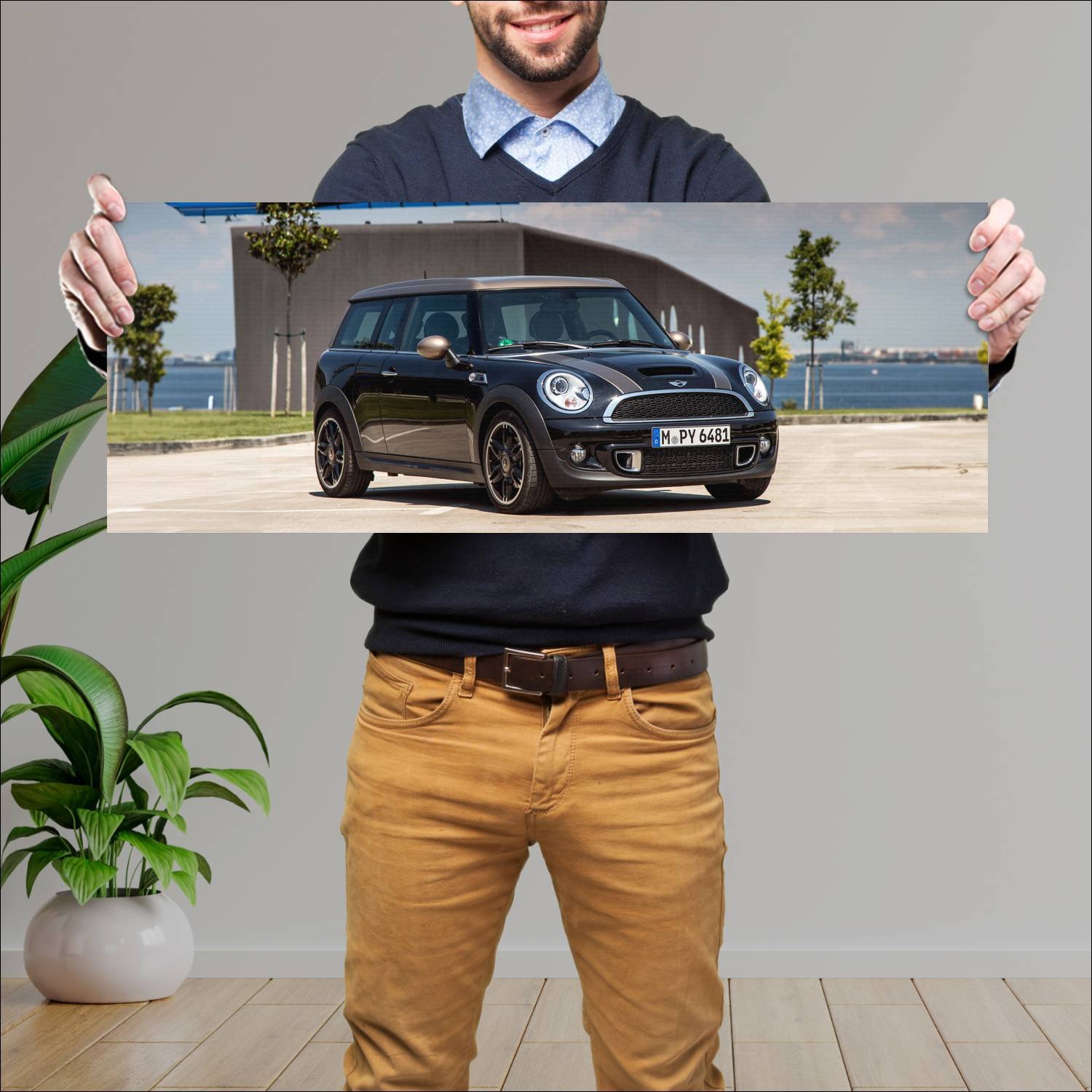 Cuadro grande 30x80cm 2013 mini cooper s clubman b 165 Mini