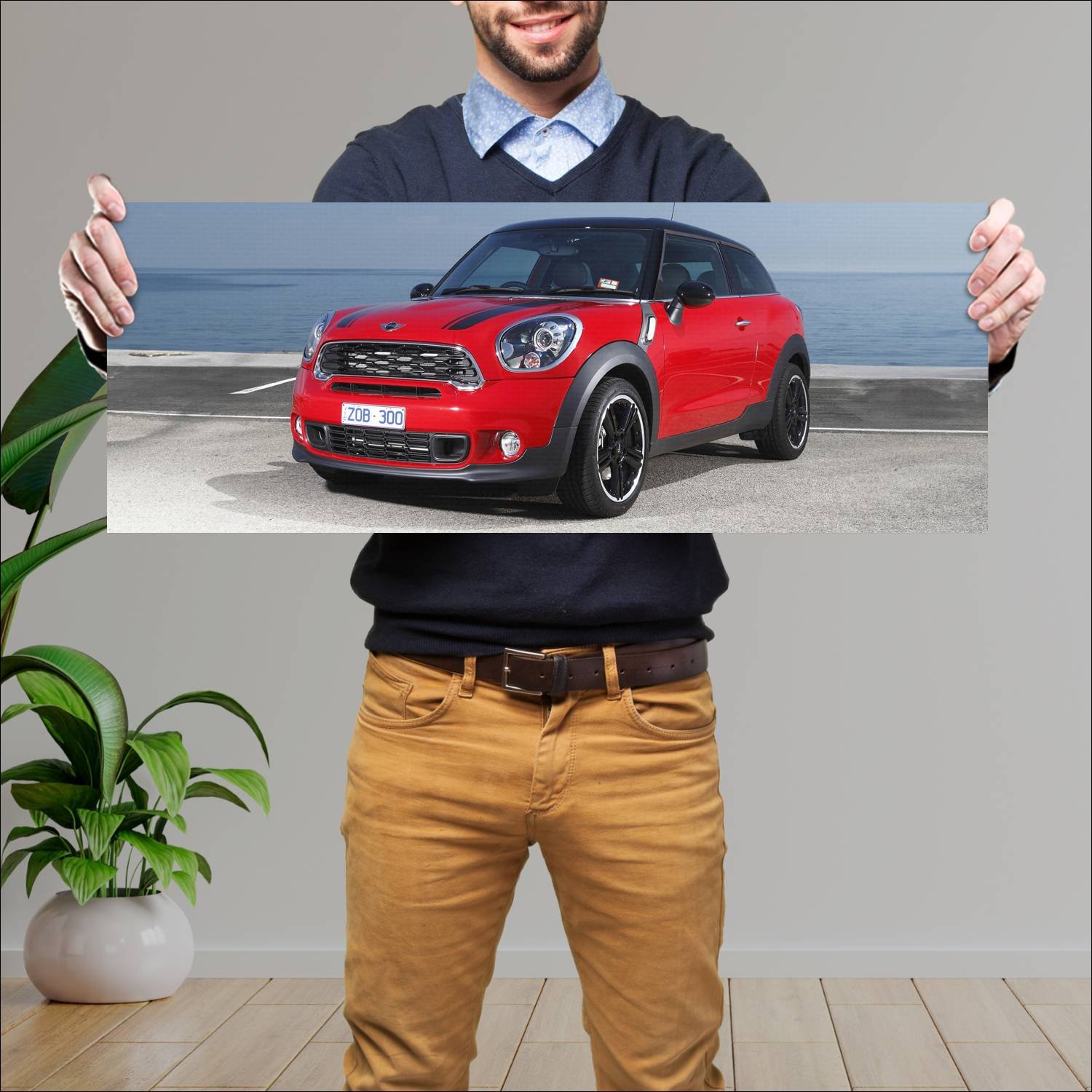 Cuadro grande 30x80cm 2013 mini cooper s paceman a 169 Mini