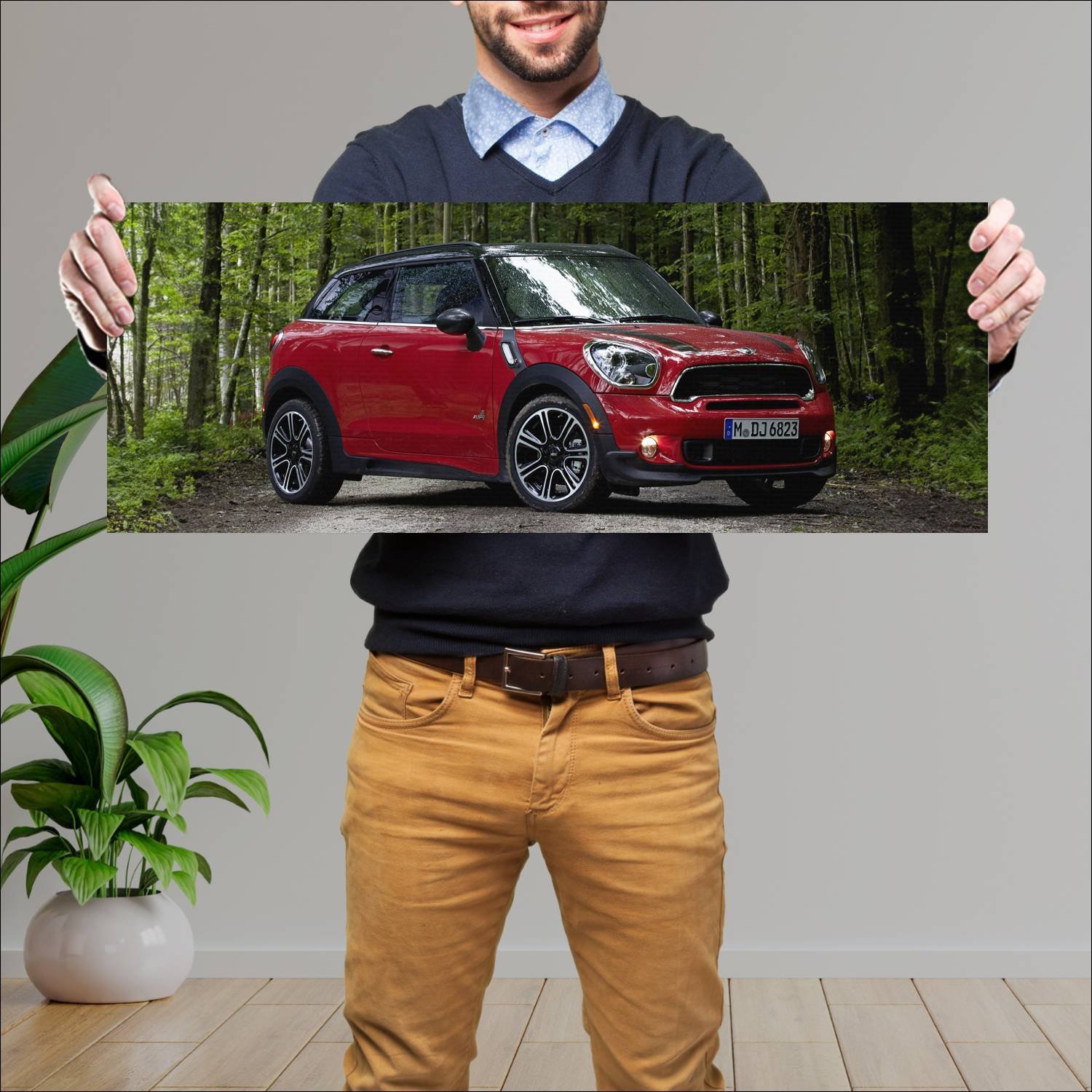 Cuadro grande 30x80cm 2013 mini cooper s paceman j 171 Mini