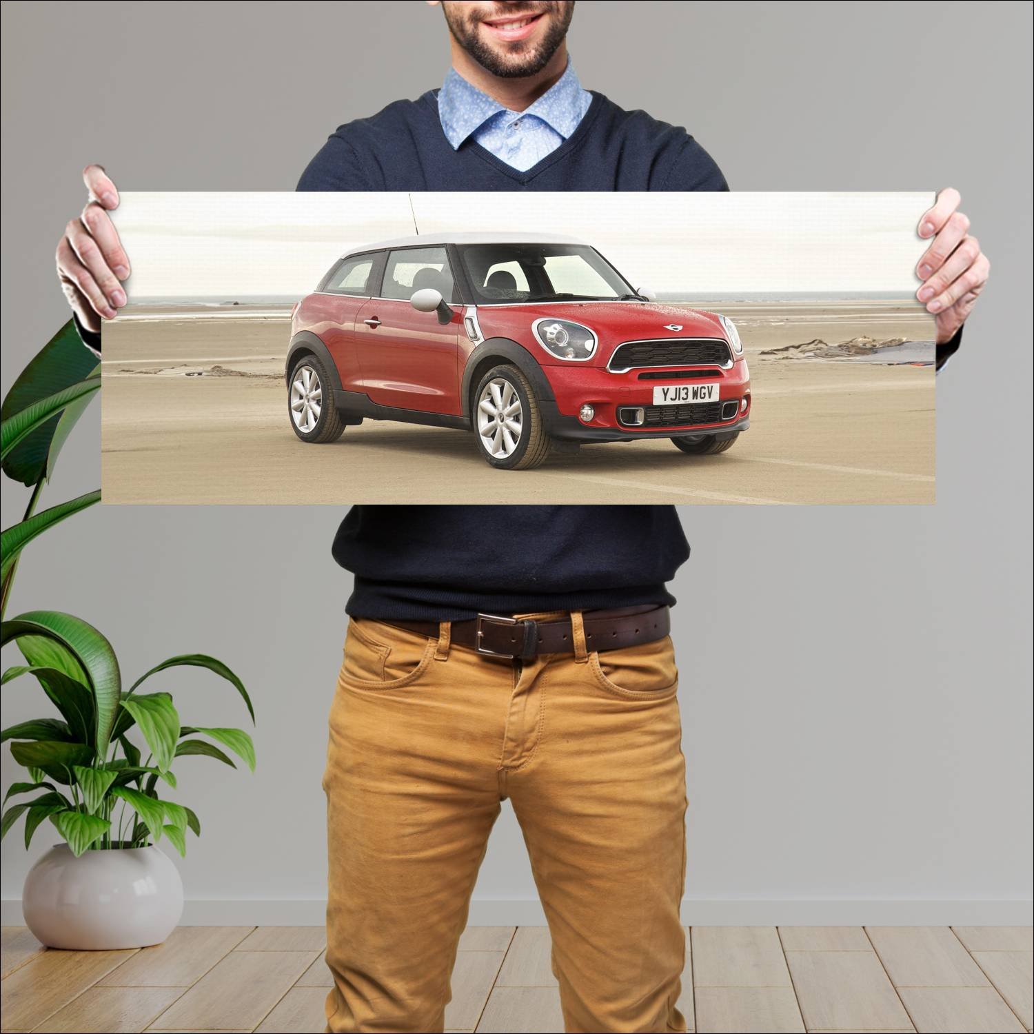 Cuadro grande 30x80cm 2013 mini cooper s paceman u 173 Mini