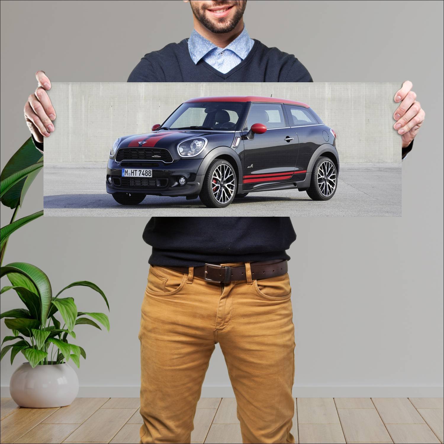 Cuadro grande 30x80cm 2013 mini john cooper works 178 Mini