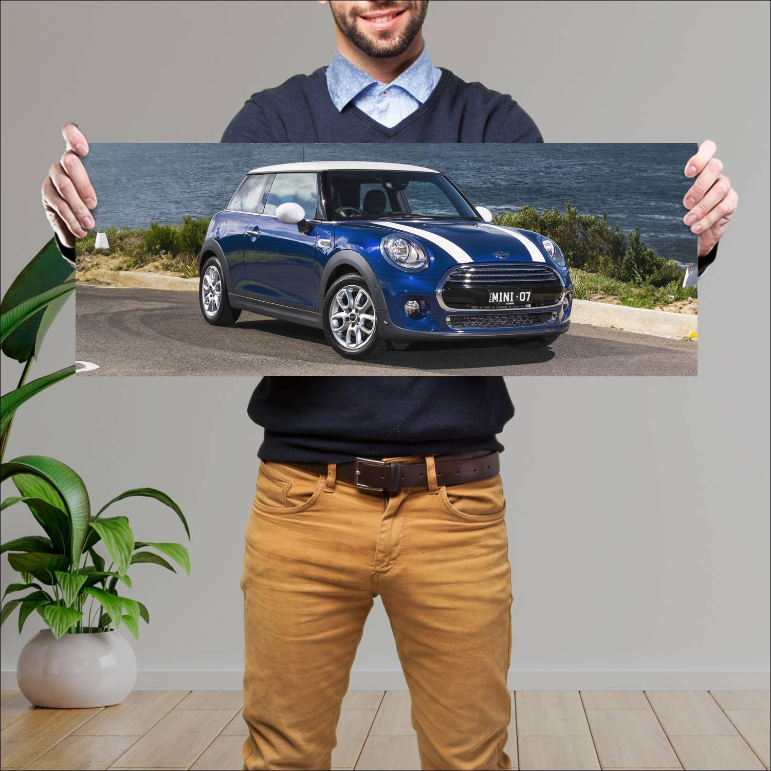 Cuadro grande 30x80cm 2014 mini cooper 3 door au 3 186 Mini