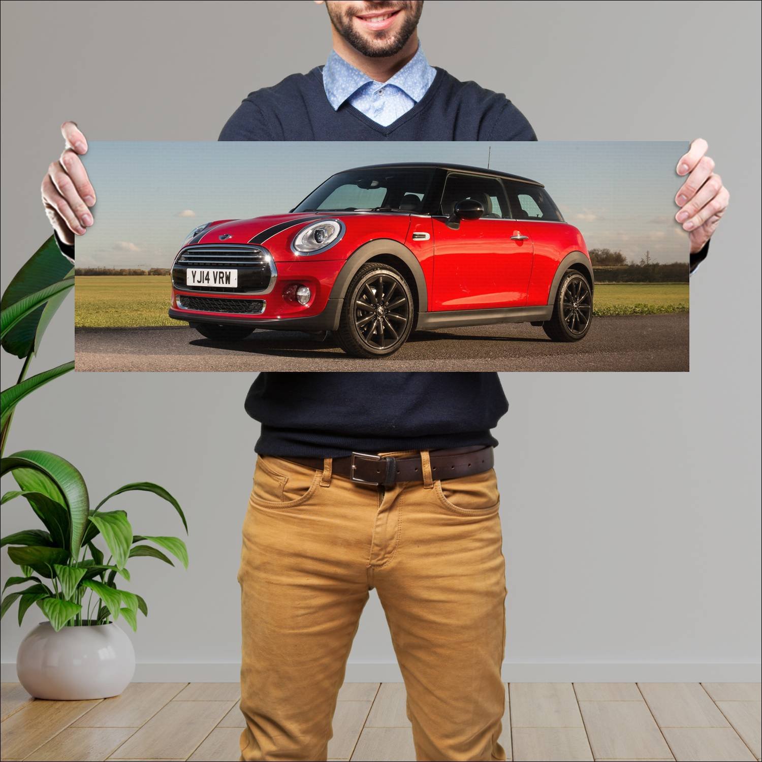 Cuadro grande 30x80cm 2014 mini cooper 3 door uk 3 188 Mini