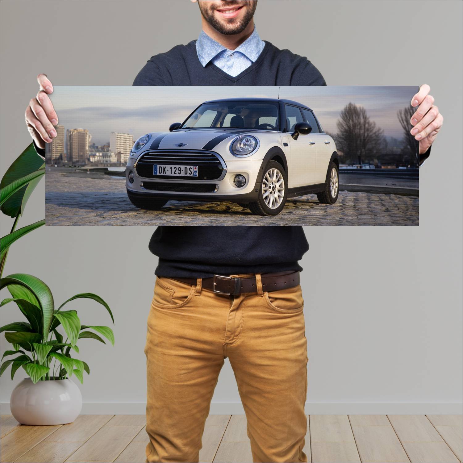 Cuadro grande 30x80cm 2014 mini cooper 5 door Mini